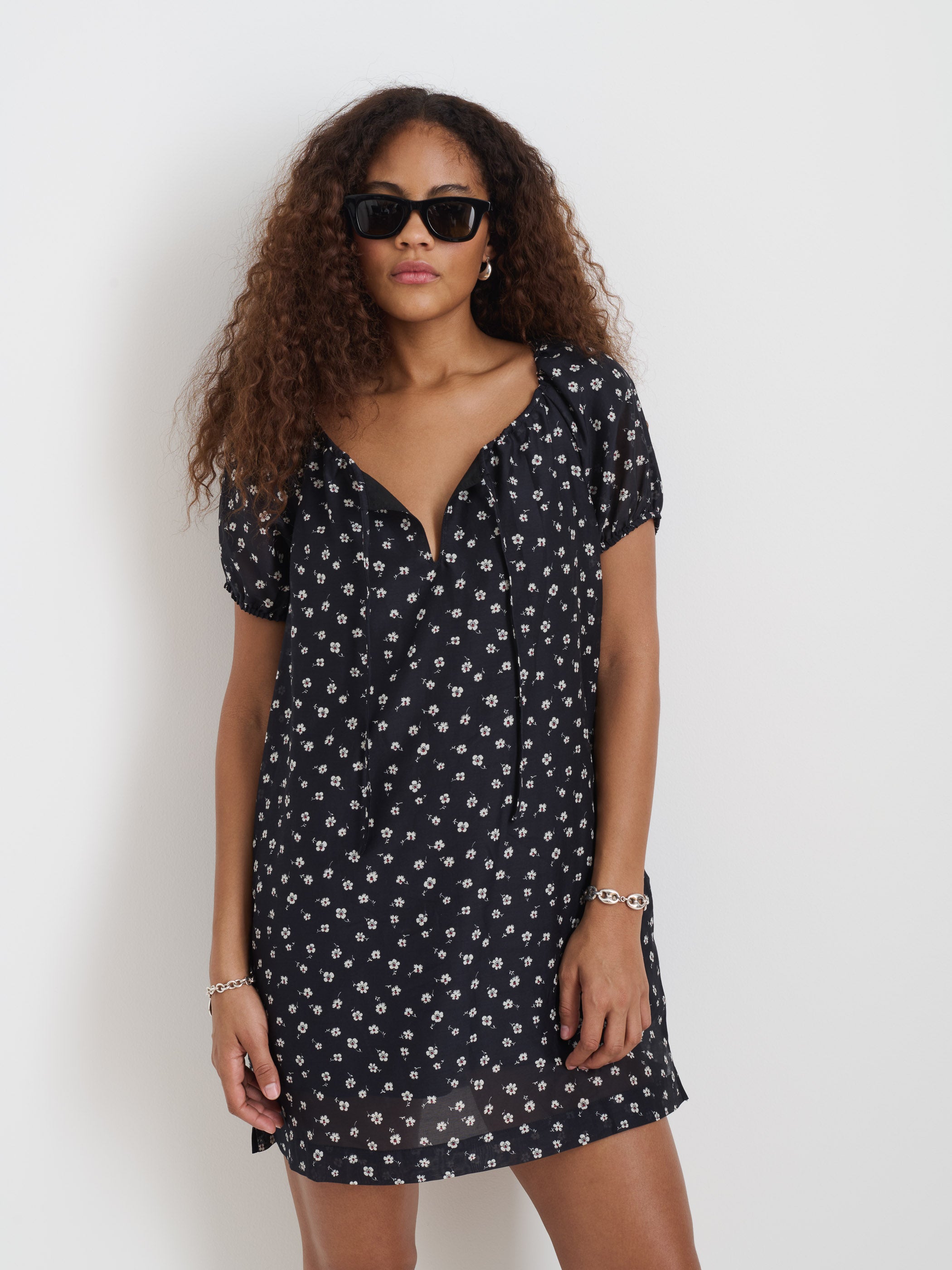 Elegant Floral Rose Dress - Soft Cotton Silk Blend for Women | Perfect for Weddings, Parties & Special Occasions