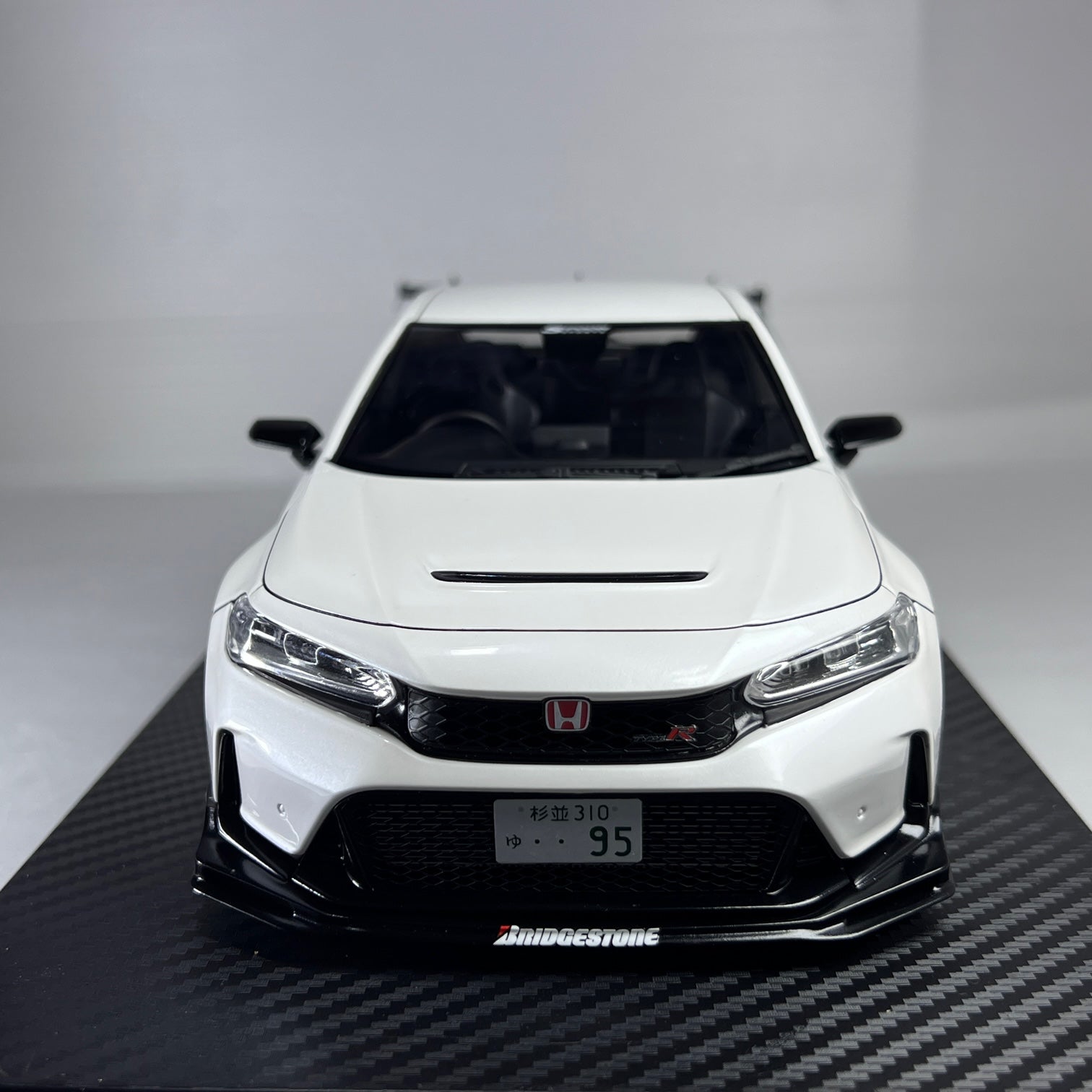 Peako Model x Ed Warehouse 1:18 Scale Diecast Honda Civic Type R (FL5) Spoon Sports Edition White - Collectible Car Model for Display, Gifts, and Racing Enthusiasts