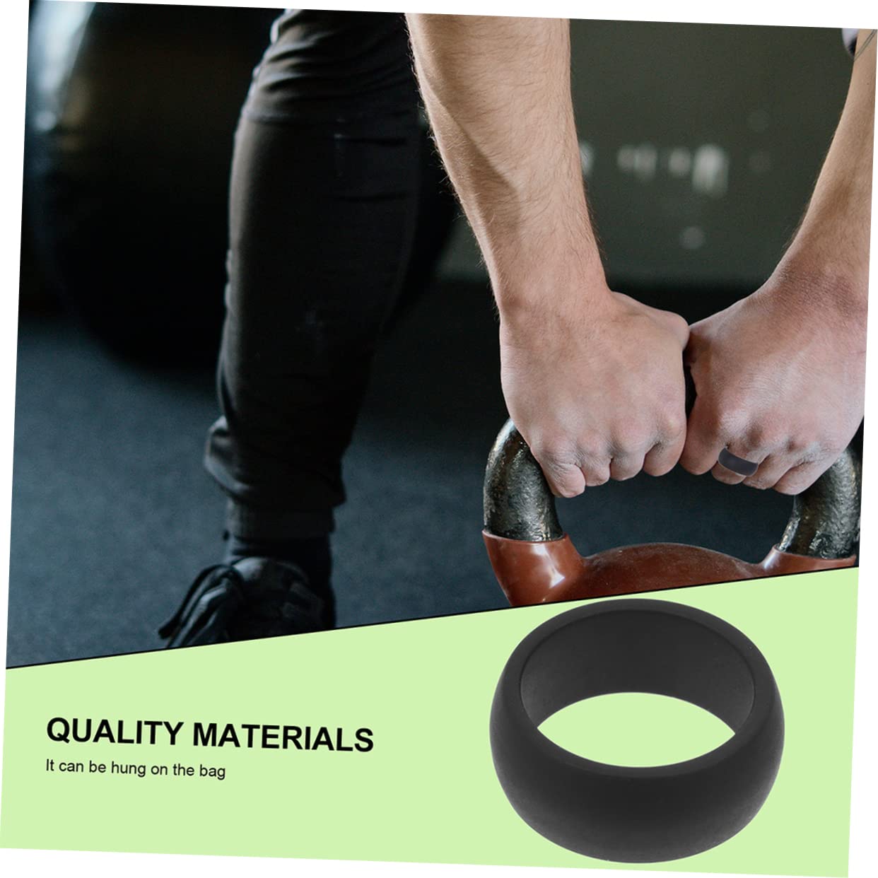 BESPORTBLE Silicone Rings for Men - 8 Pack Breathable Sports Rings, Comfortable Fitness Wedding Bands for Gym, Running, Workout & Outdoor Activities