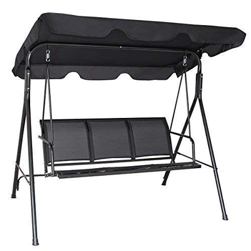 ReunionG 3-Person Outdoor Patio Swing Glider Chair - Comfortable Hammock-Style Swing for Backyard, Garden, and Porch Relaxation