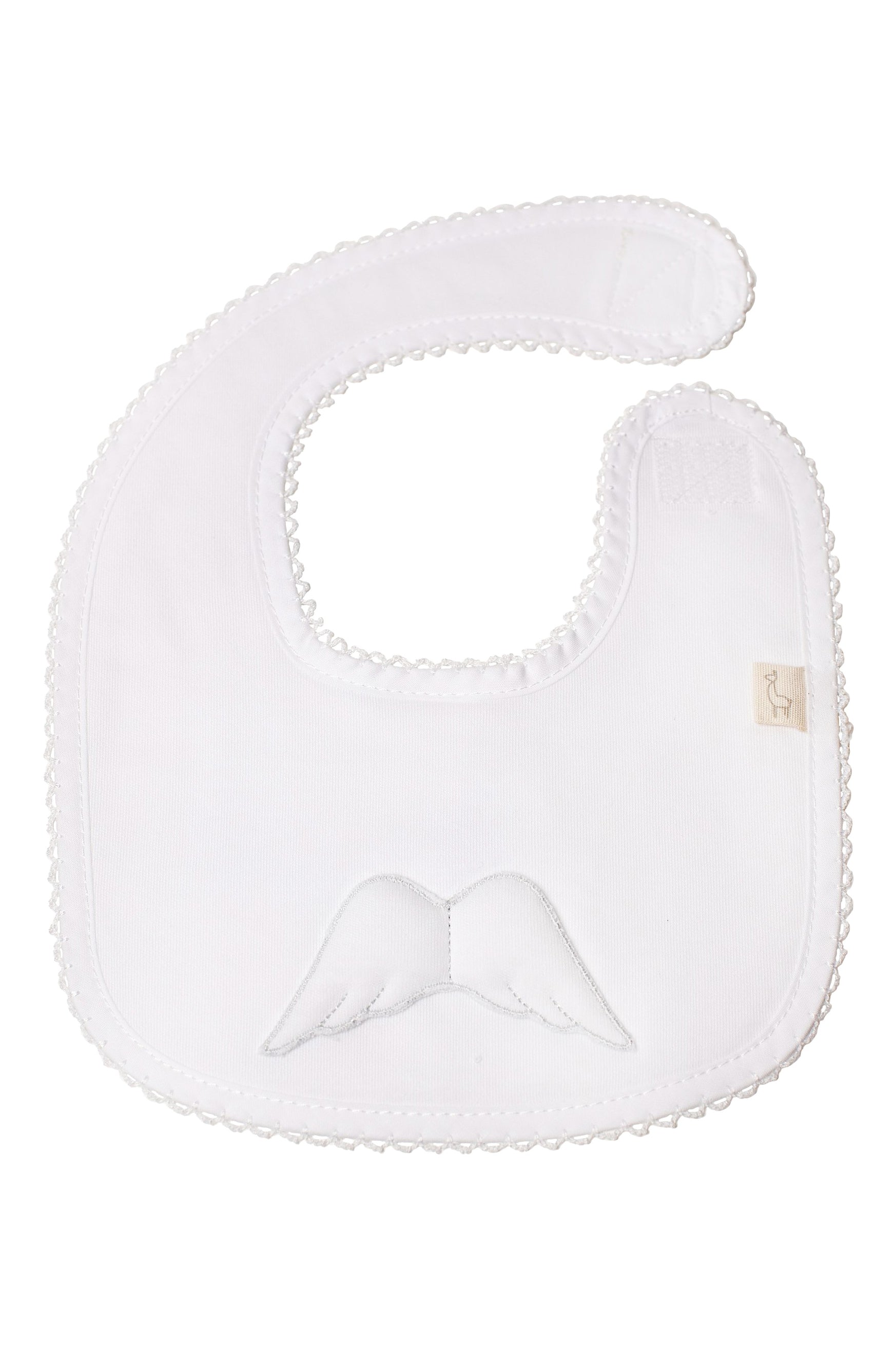 Angel Wing Square Cotton Bib - Soft & Absorbent Baby Drool Bibs for Feeding & Teething - Perfect for Newborns, Infants & Toddlers