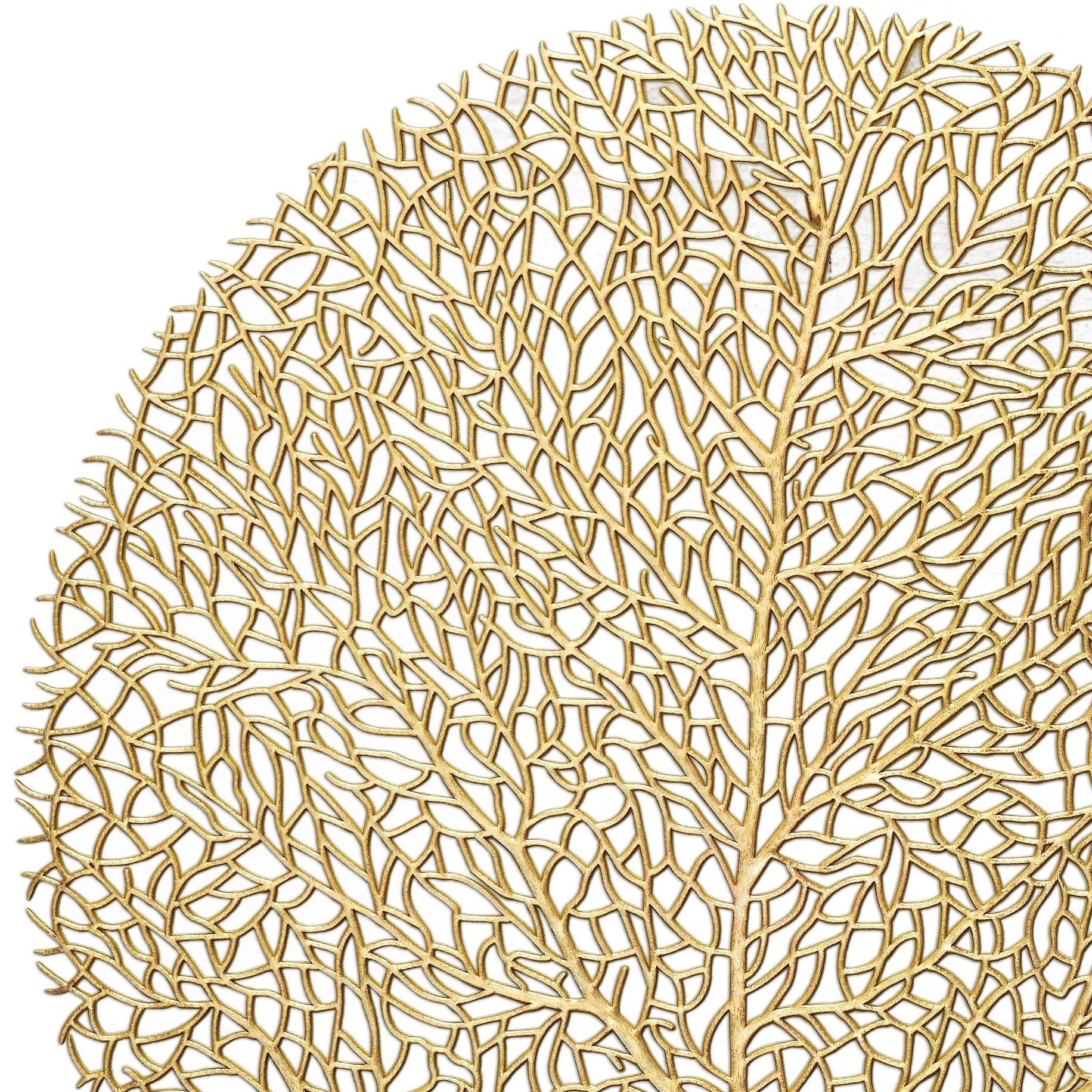 120-Piece Pressed Vinyl Metallic Placemats Set - Elegant Wedding Table Decor & Centerpiece Accent (Eden, Matte Gold) | Perfect for Bridal Showers, Anniversary Dinners & Formal Dining Events