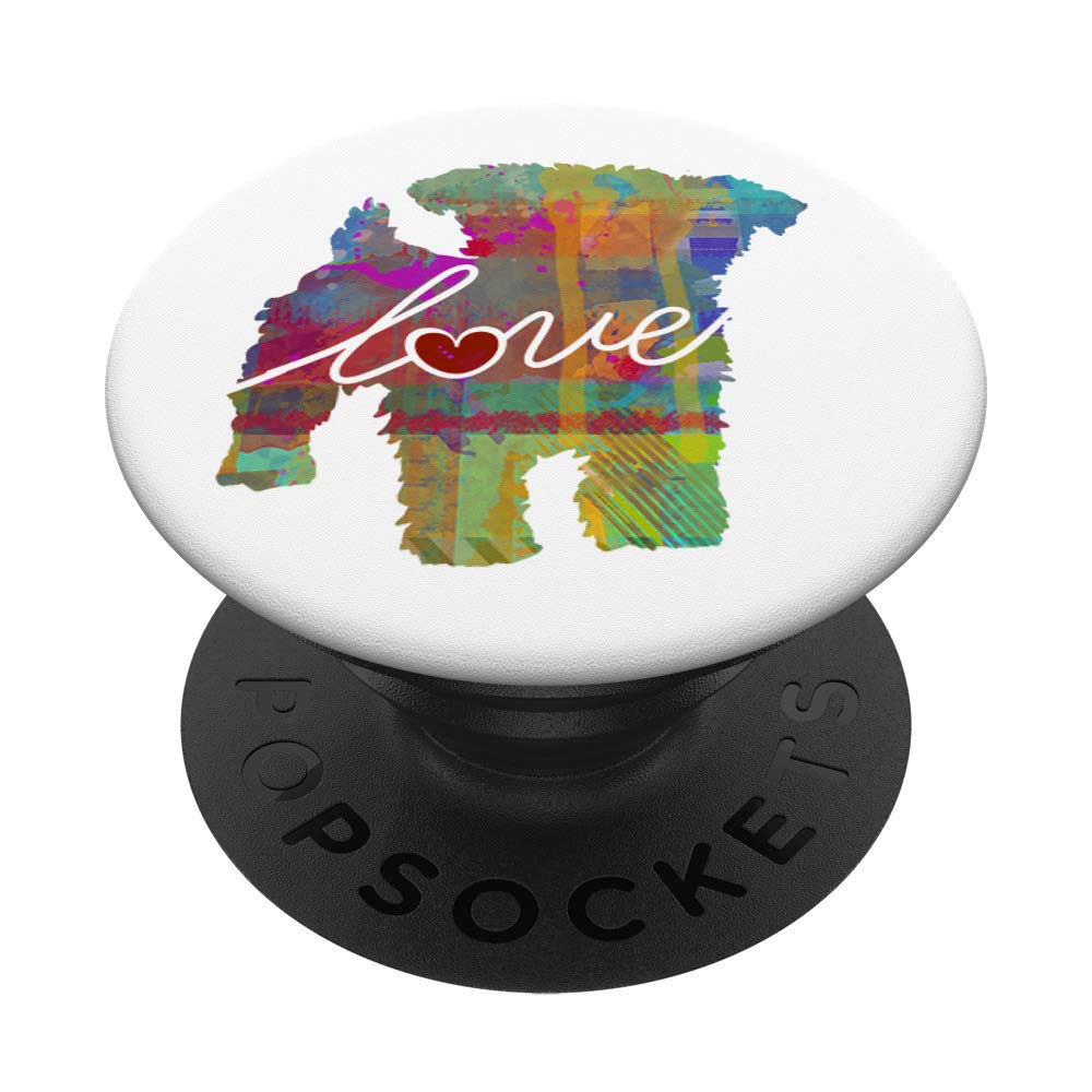 Yorkiepoo Dog Lovers Colorful Watercolor PopSockets Grip & Stand for Phones & Tablets - Perfect for Home, Office & Travel
