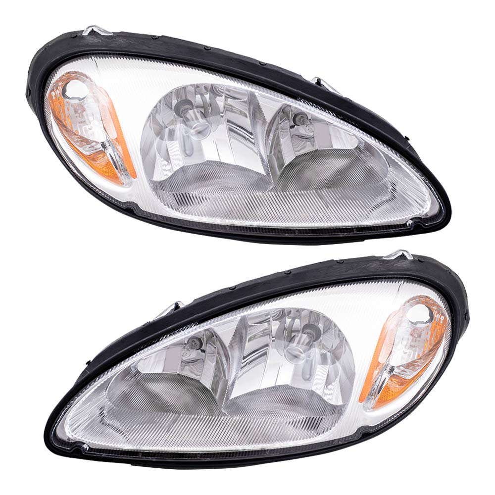 Brock Replacement Headlights for 2001-2005 Chrysler PT Cruiser - Driver & Passenger Side Compatible with Part Numbers 5288765AI & 5288764AI - Perfect for Night Driving & Vehicle Restoration Projects