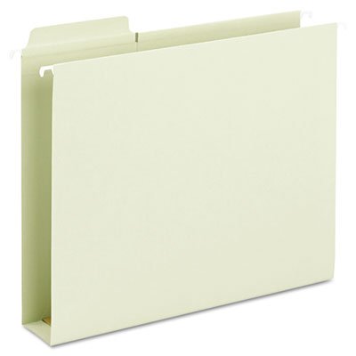 Letter Size Box Bottom Hanging Folders with Built-In Tabs - Moss Green for Office Filing, Document Organization & Storage Solutions