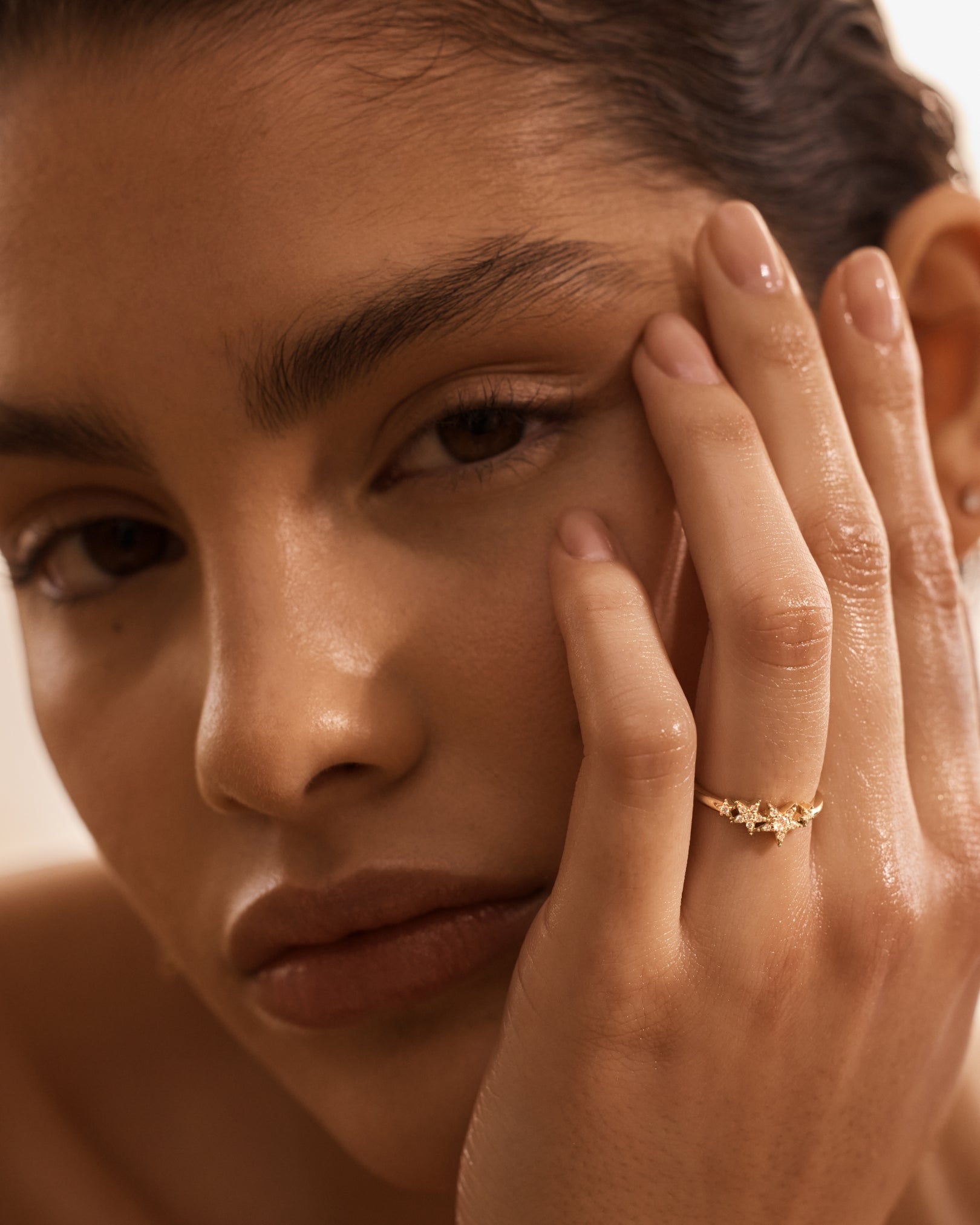14K Solid Gold Stardust Lab-Grown Diamond Ring for Women - Elegant Engagement, Wedding & Anniversary Jewelry Gift - Perfect for Proposals, Special Occasions & Everyday Luxury