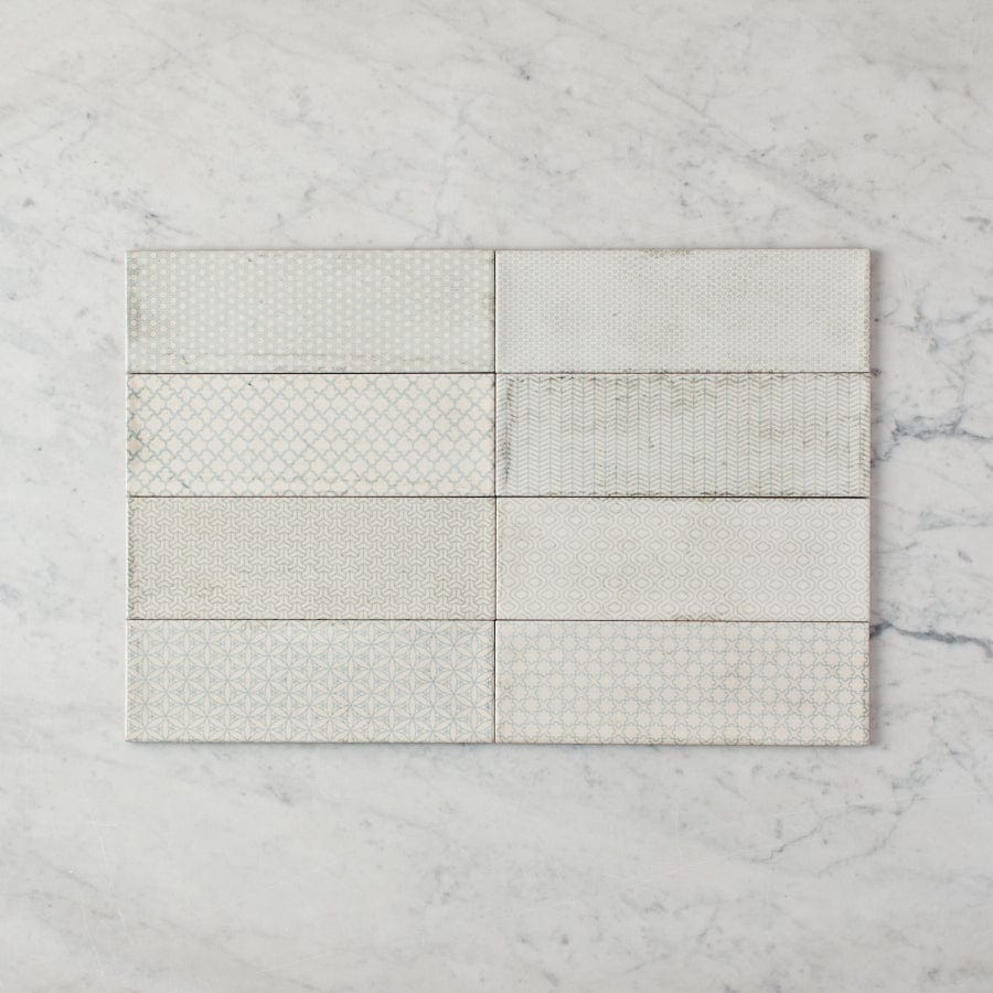 Lennox Head Gloss Green Pattern Tile - Premium Ceramic Wall & Floor Tiles for Bathroom, Kitchen Backsplash, and Living Room Decor