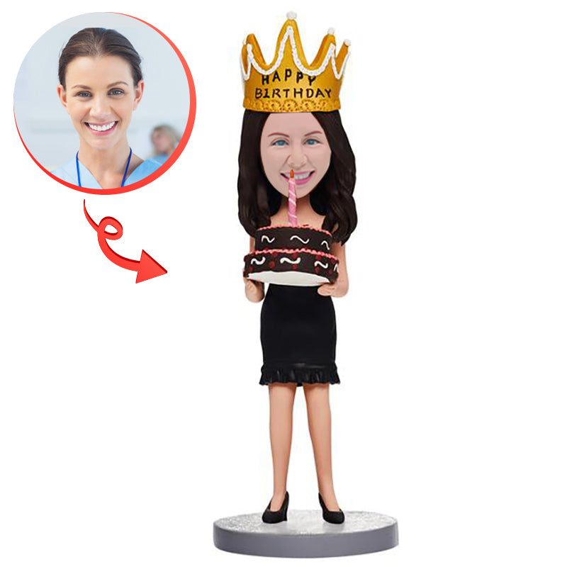 Custom Birthday Bobblehead - Personalized Caricature Figurine Gift for Him/Her - Perfect for Anniversaries, Office Decor & Party Favors