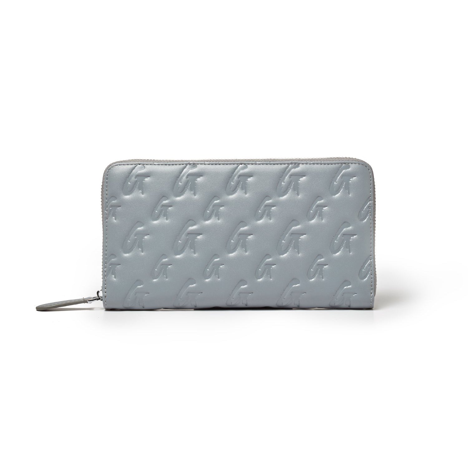 JUMBO MONOGRAM WALLET for Women - Premium Gray Leather Wallet with Large Monogram Design - Perfect for Everyday Use, Travel & Gift Giving