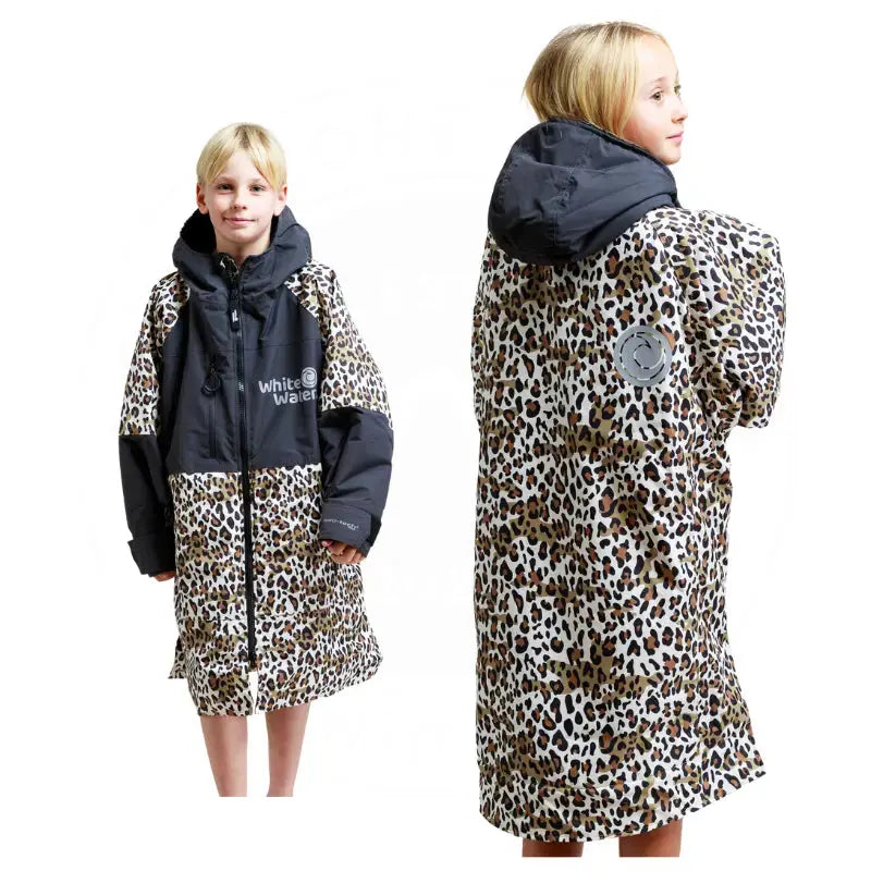 Kids Pool Swimming Robe - Leopard Print Unisex Hooded Bathrobe for Boys & Girls | Quick Dry Towel Cover-Up for Beach, Pool & After Swim