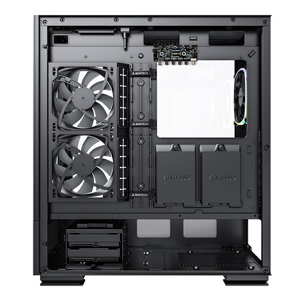 Montech Sky Two ATX Mid Tower PC Case with 4 ARGB PWM Fans - High Airflow Gaming Computer Case for Custom Builds, RGB Lighting, and Optimal Cooling