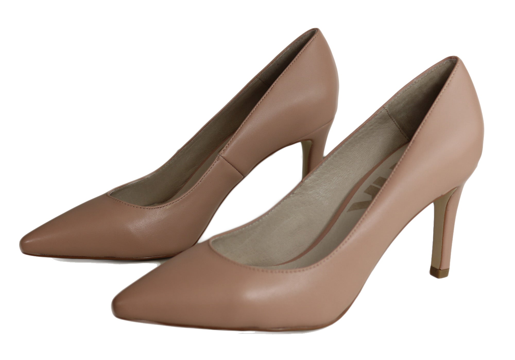 RMK Abra Women's Mid Heel Leather Pointed Toe Pumps - Elegant Office & Party Dress Shoes for Professional Women