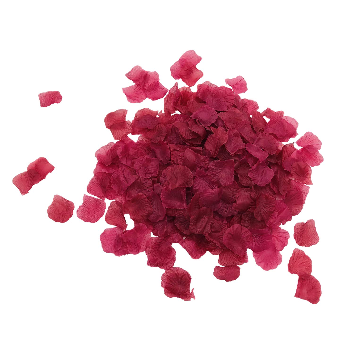 1200 PCS Burgundy Silk Rose Petals - Premium Artificial Flower Petals for Wedding Decorations, Bridal Shower, Aisle Scatter, Table Centerpieces, and Romantic Party Decor