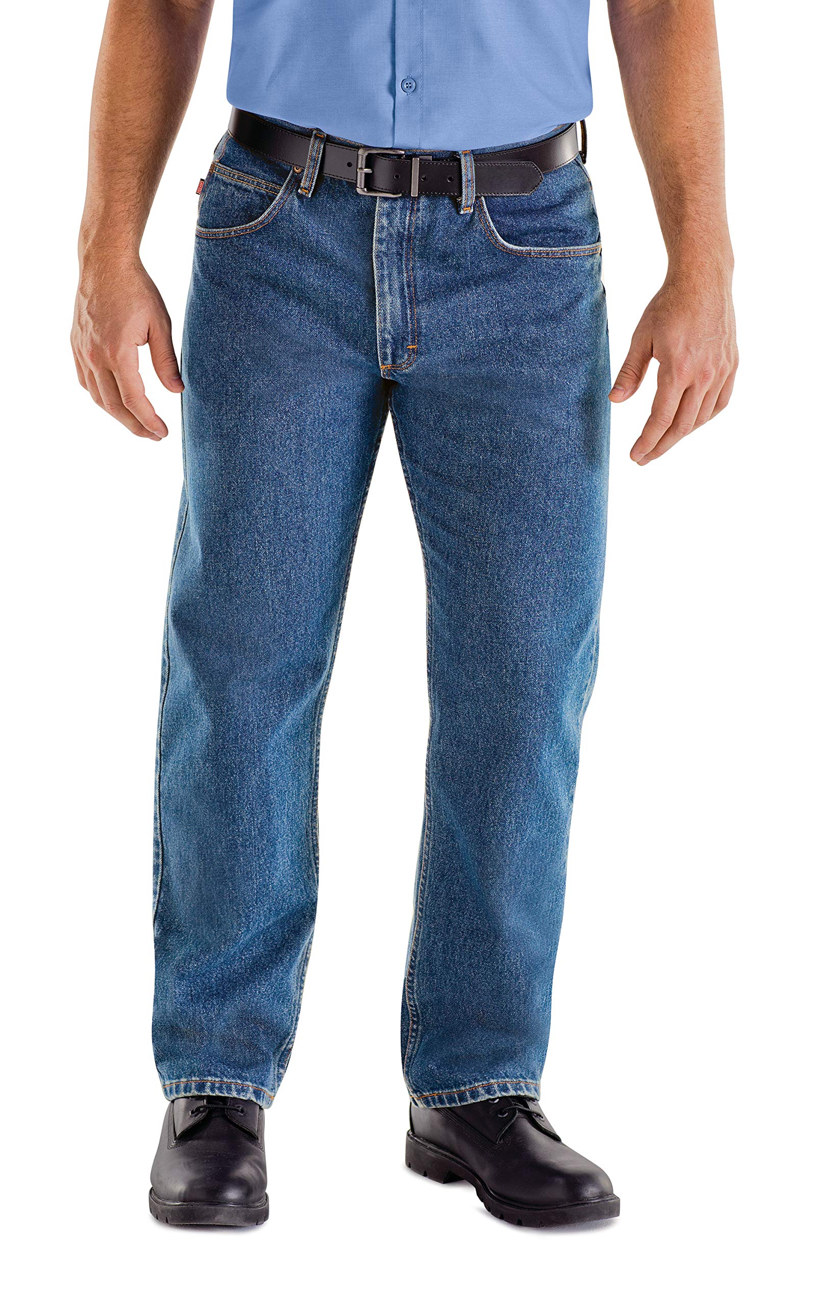 Red Kap Men's Relaxed Fit Jeans - Durable Work Pants for Construction, Farming & Outdoor Activities | Comfortable Denim for Everyday Wear
