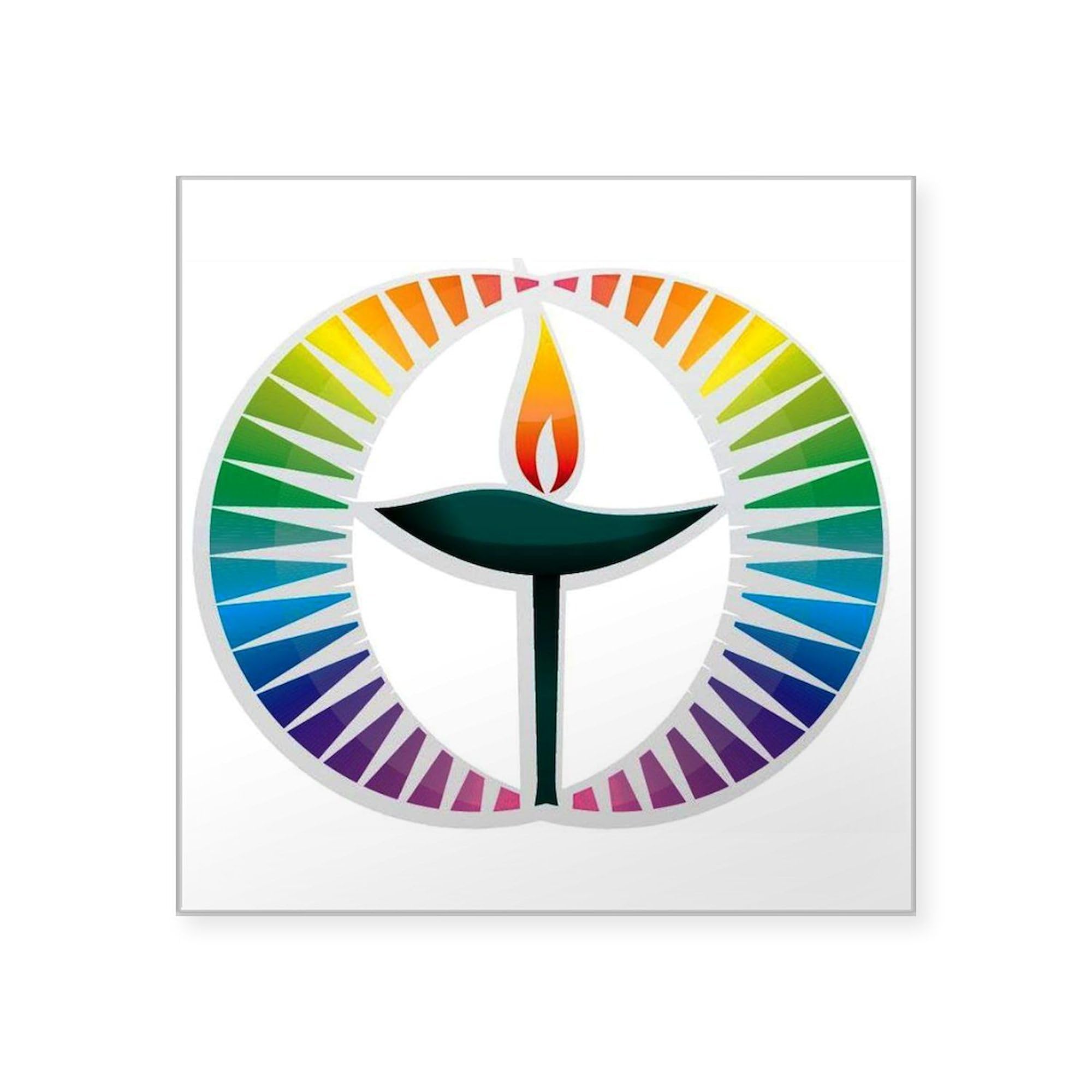 Rainbow Logo Square Sticker 3x3 Inch - Colorful Car Decal, Bumper Sticker for LGBTQ Pride Support - Perfect for Laptops, Water Bottles, Notebooks & Vehicle Windows
