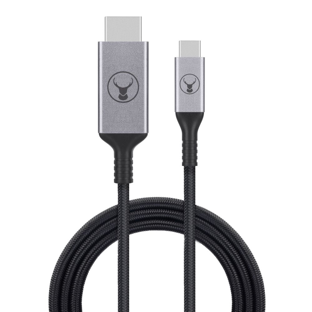 Bonelk 6FT USB C to HDMI Cable 4K 60Hz - High Speed Braided HDMI to USB Type C Adapter for MacBook Pro, iPad, Samsung Galaxy - Long Life Durable Black Cord for Home Theater, Office, Gaming & Presentations