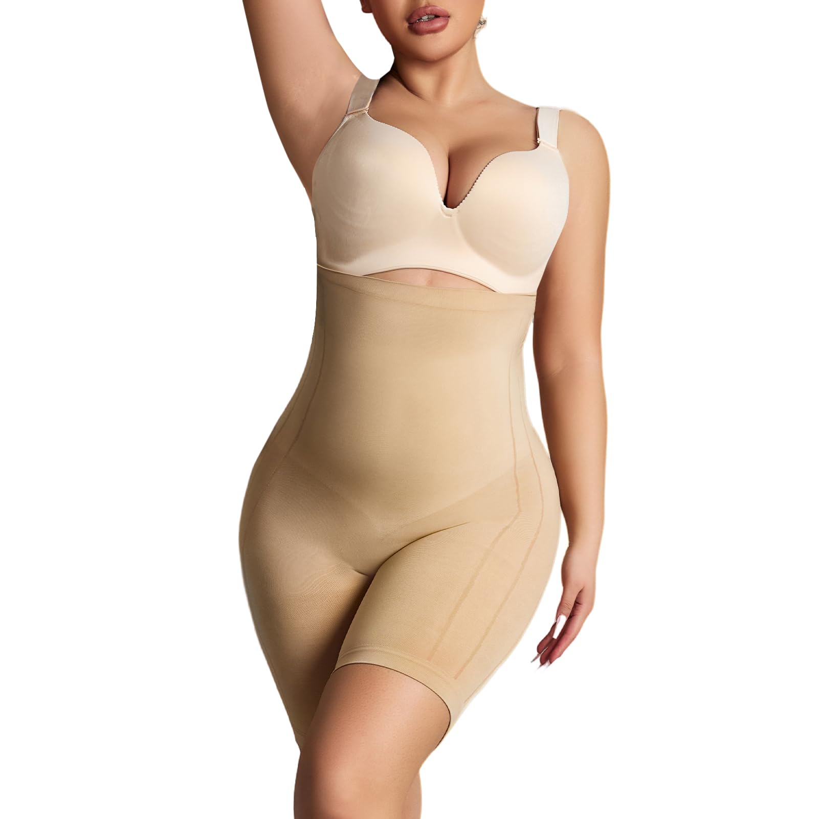 Best Tummy Control Shapewear for Women - High Waisted Body Shaper Shorts with Butt Lifting & Thigh Slimming - Perfect for Dresses, Workouts, and Everyday Comfort