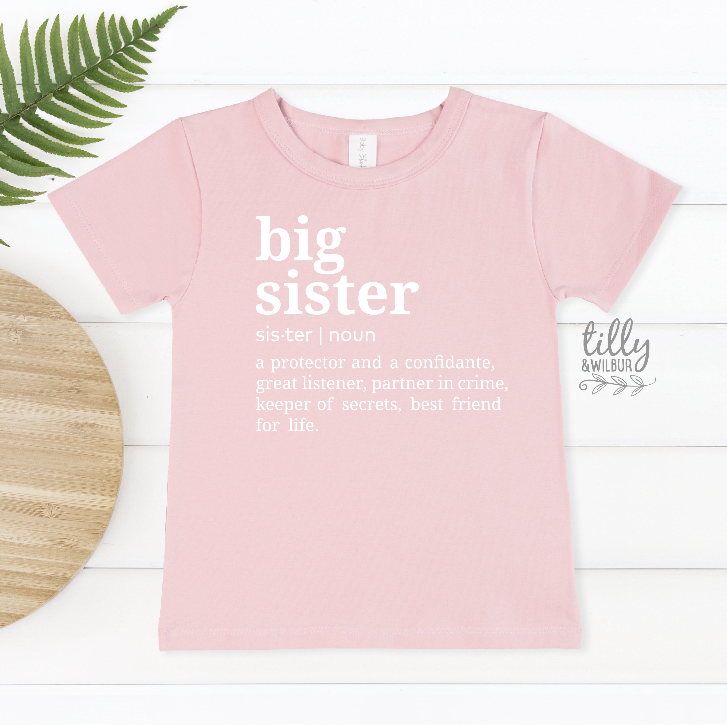 Big Sister T-Shirt - Comfortable & Stylish Sibling Gift for Women & Girls - Perfect for Family Events, Birthdays & Sister Bonding