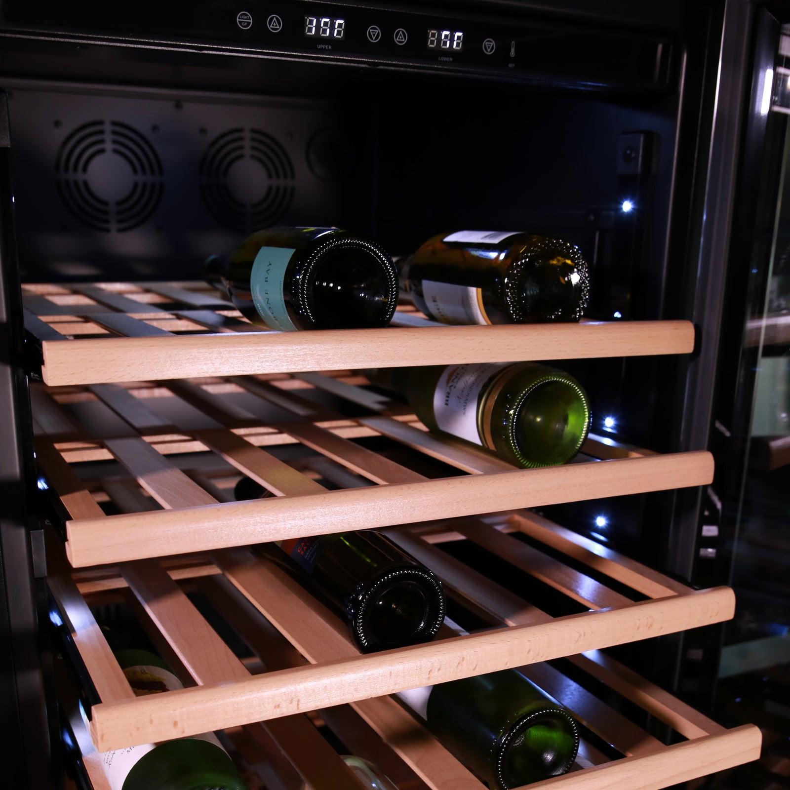 Avanti WCDD108E3S 108 Bottle Elite Series Dual Zone Wine Cooler Refrigerator - Perfect for Home Bars, Restaurants, and Wine Cellars