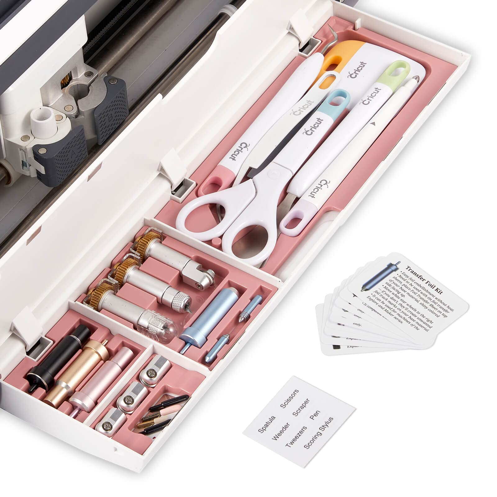 Cricut Maker 3 & Maker Storage Insert Organizer - Drawer Tray for Weeding Tools, Blades & Accessories (Rose Color) | Perfect for Craft Room Organization & DIY Projects