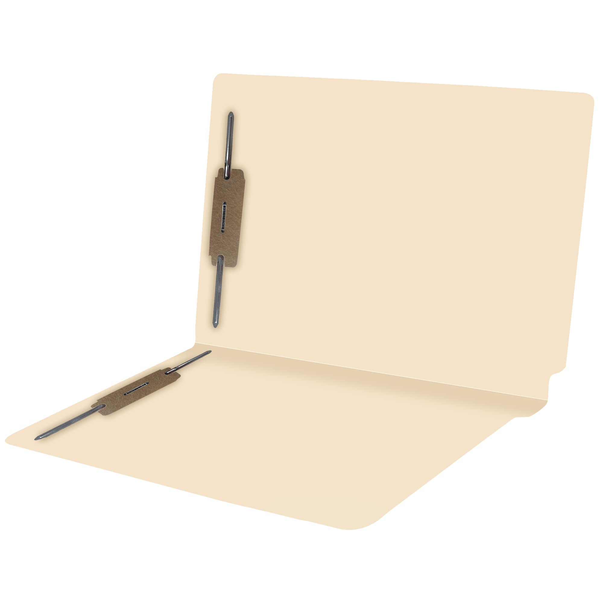 Medical File Folders with 2 Fasteners - Letter Size Manila Folders with Reinforced End Tabs & 2
