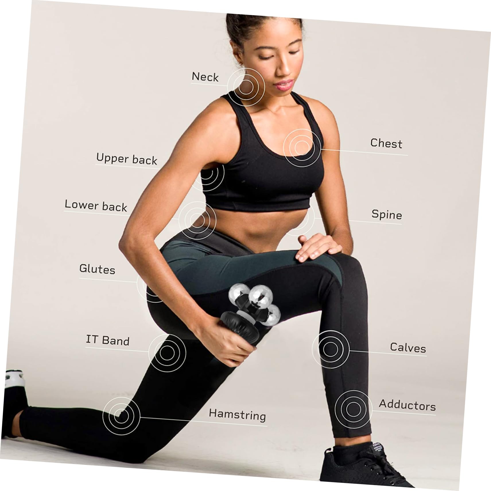Beaupretty 2 Pack Electric Massager - Ergonomic Shoulder, Back, Neck & Foot Massager with Acupuncture Nodes, Battery Powered for Pain Relief - Perfect for Home, Office & Travel Use