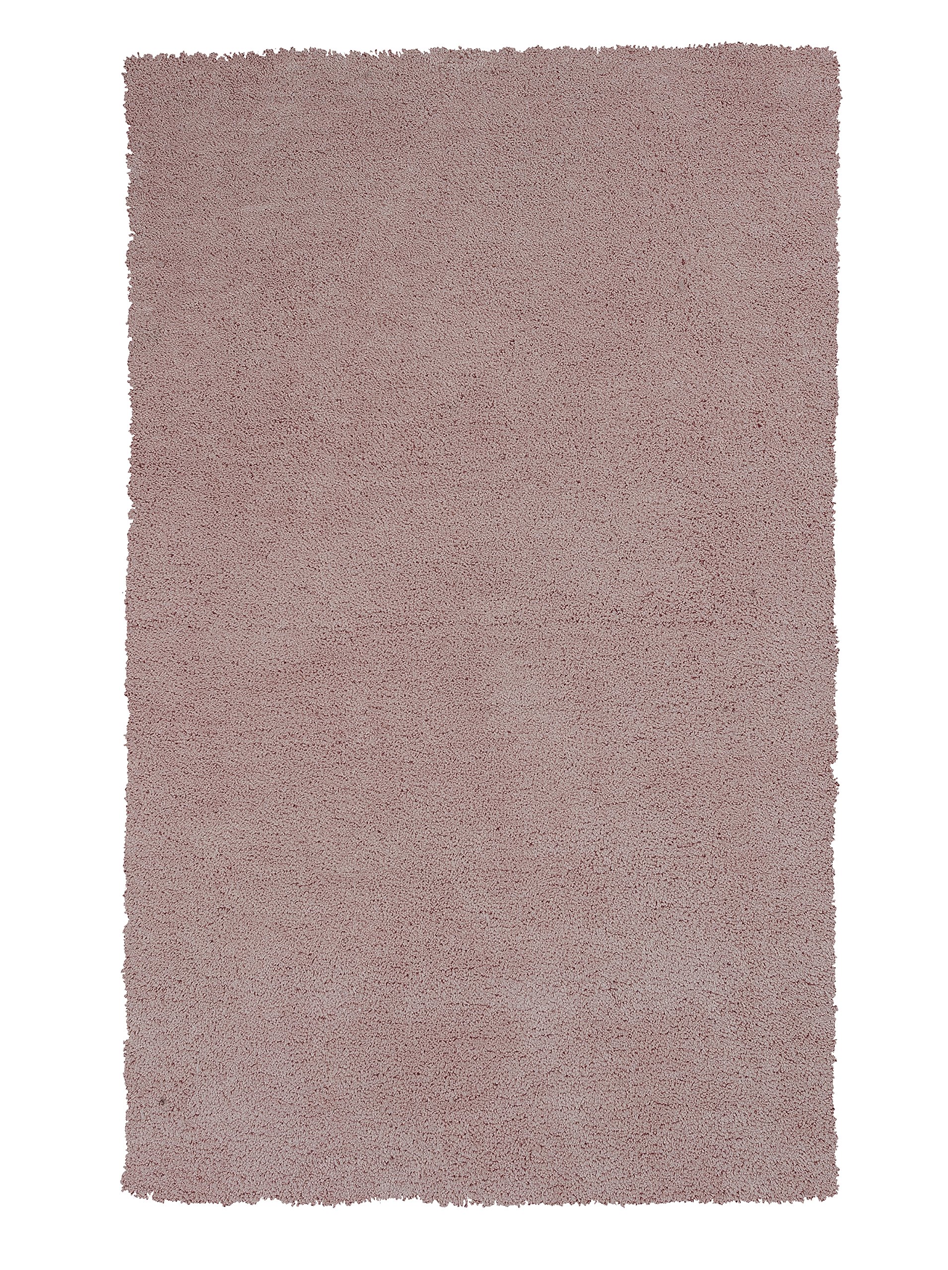 KAS Rugs Soft Shaggy Round Area Rug - 6 Feet Diameter, Plush Rose Pink Carpet for Living Room, Bedroom, Nursery | Cozy & Stylish Home Decor