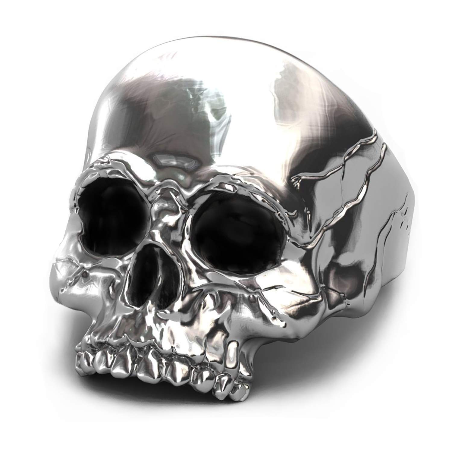 Gothic Skull Ring for Men - Stainless Steel Punk Rock Jewelry - Perfect for Halloween, Biker, and Gothic Fashion Accessories