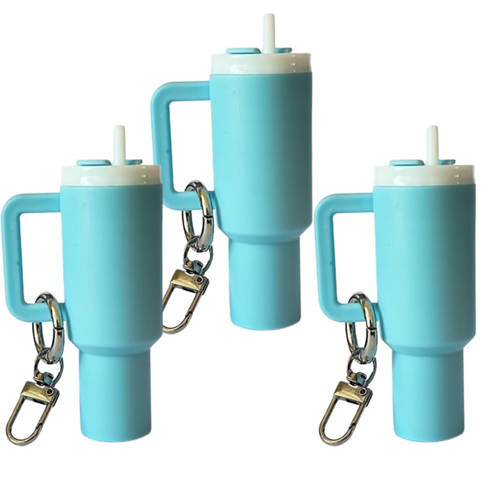 Detachable Mini Tumbler Keychain for Lipstick Storage - Cute Cup Key Ring Backpack Charm for Women & Girls - Perfect for School, Travel and Everyday Carry Accessories