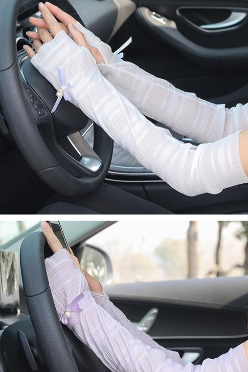 UV Protection Arm Sleeves for Men & Women - Breathable Sun Sleeve Covers for Outdoor Sports, Cycling, Running, Golf & Driving - UPF 50+ Fingerless Gloves (Pair)