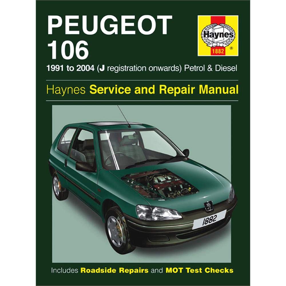 Peugeot 106 Petrol & Diesel Service Repair Manual 1991-2004 | Haynes Automotive Guide | DIY Car Maintenance for Beginners & Mechanics | Workshop Manual for Home Garage Use