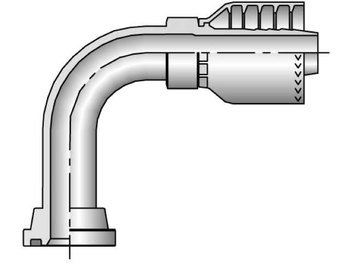 Parker 18971-16-16 SAE Code 61 Flange Head 90 Degree Elbow - Long Drop Fitting for Hydraulic Systems | Industrial Machinery & Heavy Equipment Applications