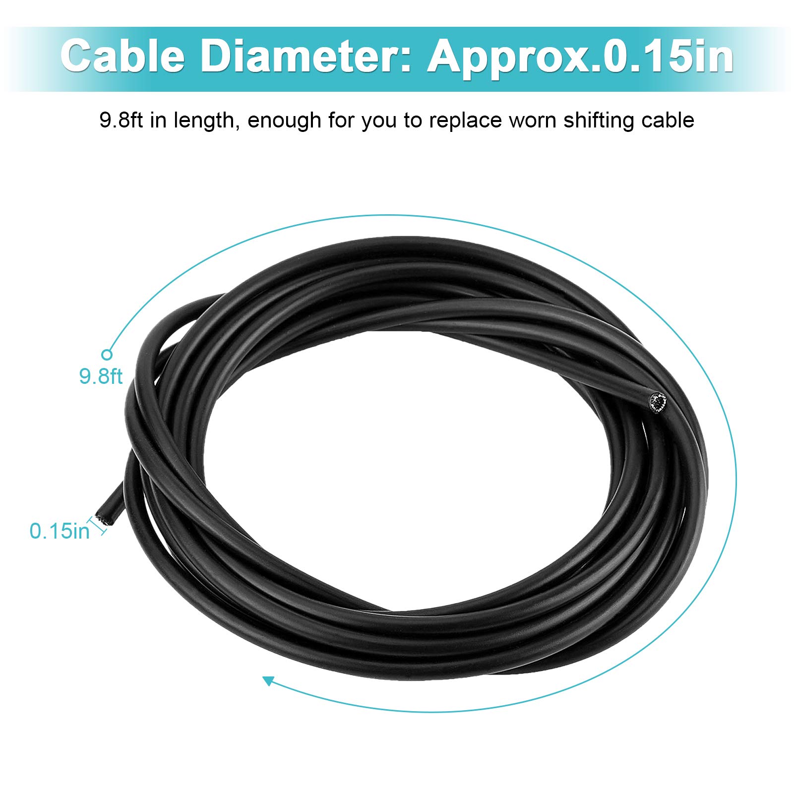 4mm Universal Bike Shifter Cable & Brake Housing - Durable Road & Mountain Bicycle Gear Cable Replacement for Smooth Shifting Performance (Ideal for Cycling, Commuting & Off-Road Adventures)