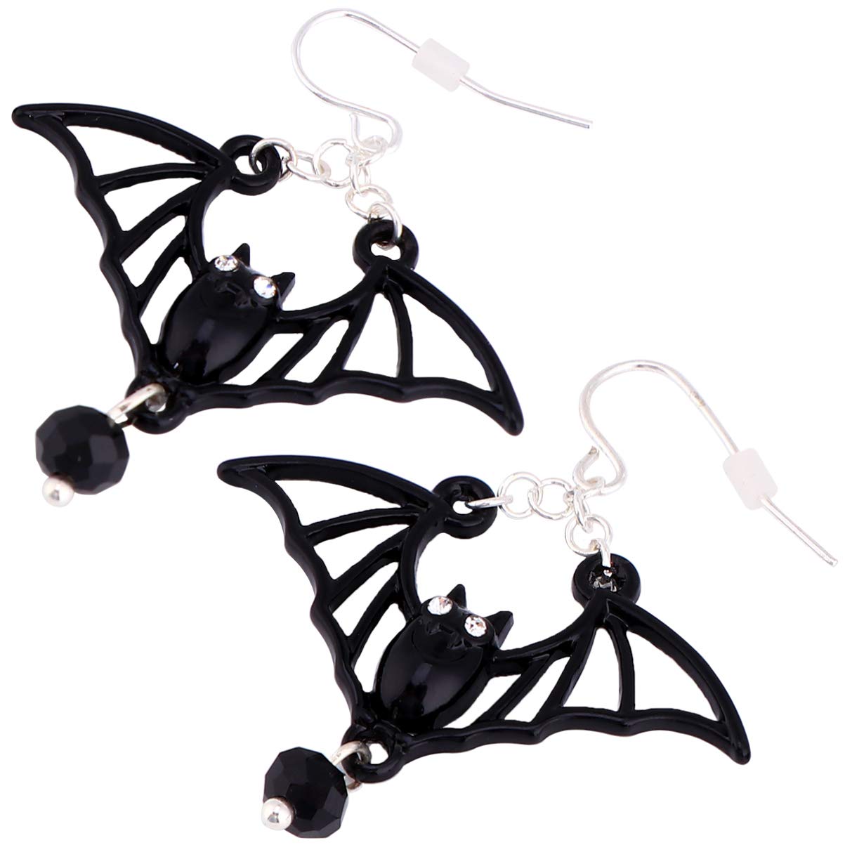 Bestoyard Women's Halloween Bat Earrings - 2pcs Scary Dangle Ear Jewelry for Cosplay, Costume Parties & Gothic Fashion Accessories | Perfect for Halloween, Witch Costumes & Vampire Themed Events