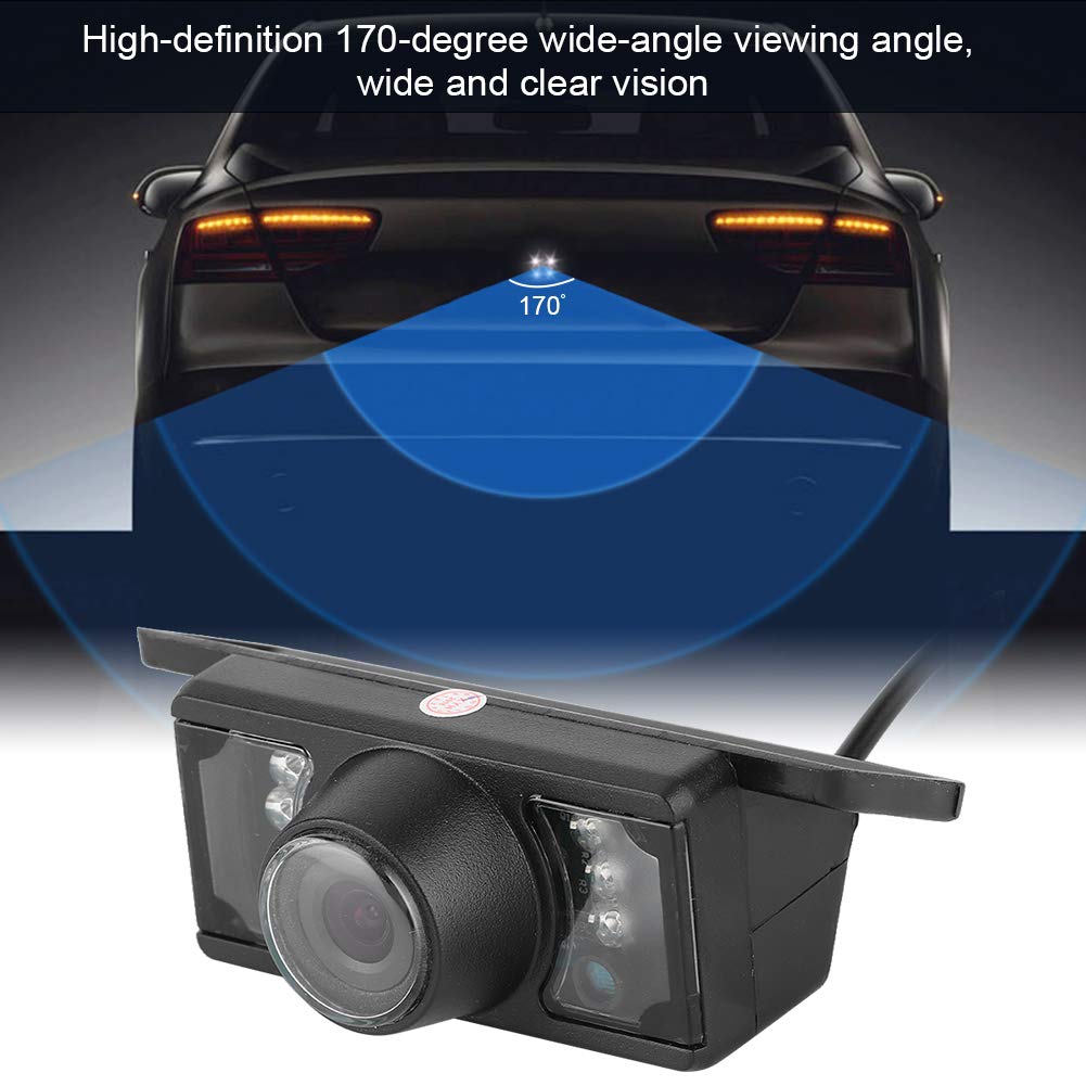 Majatou Universal Car Backup Camera - 7LED Night Vision, CCD Waterproof Reverse Parking Monitor for Trucks, SUVs & Vehicles | Perfect for Safe Night Driving & Tight Parking Spaces