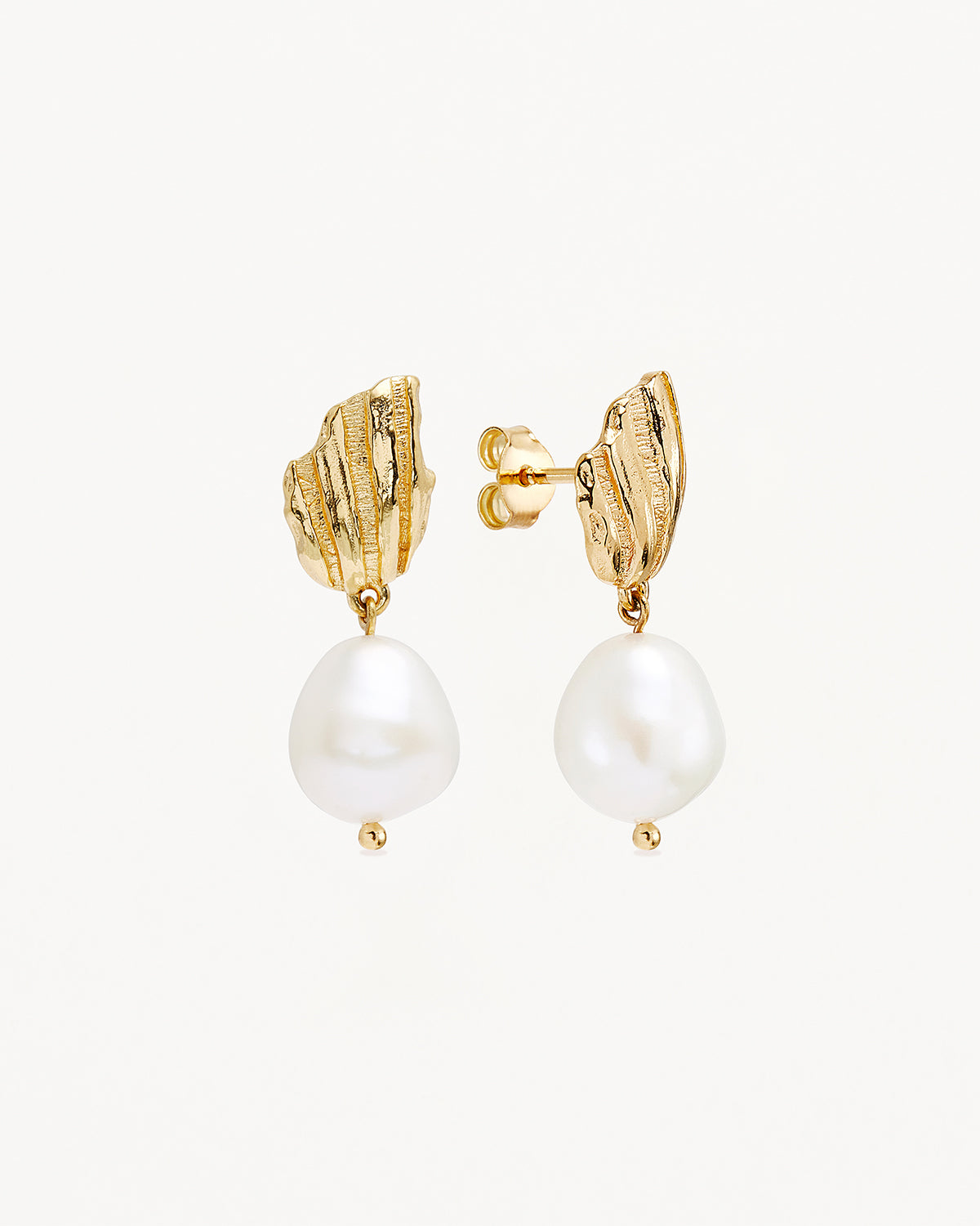 18K Gold Vermeil Moonlit Tides Pearl Drop Earrings - Elegant Dangle Earrings for Women, Perfect for Weddings, Parties & Special Occasions
