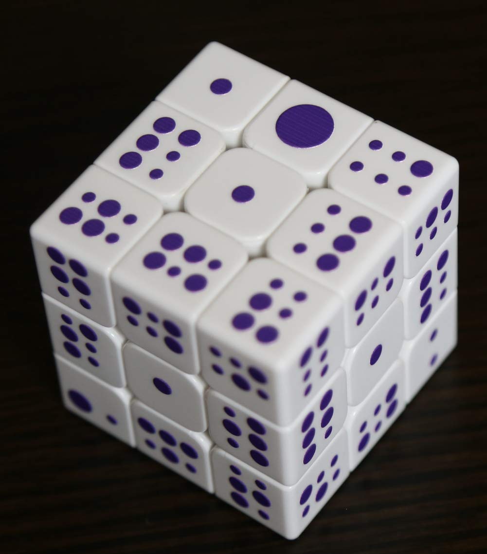 3x3x3 Speed Cube with 3D Relief Braille - Tactile Magic Cube Puzzle for Blind & Visually Impaired - 5.6cm IQ Game for Sight Seekers & Cognitive Training - Perfect for Therapy, Education & Sensory Play