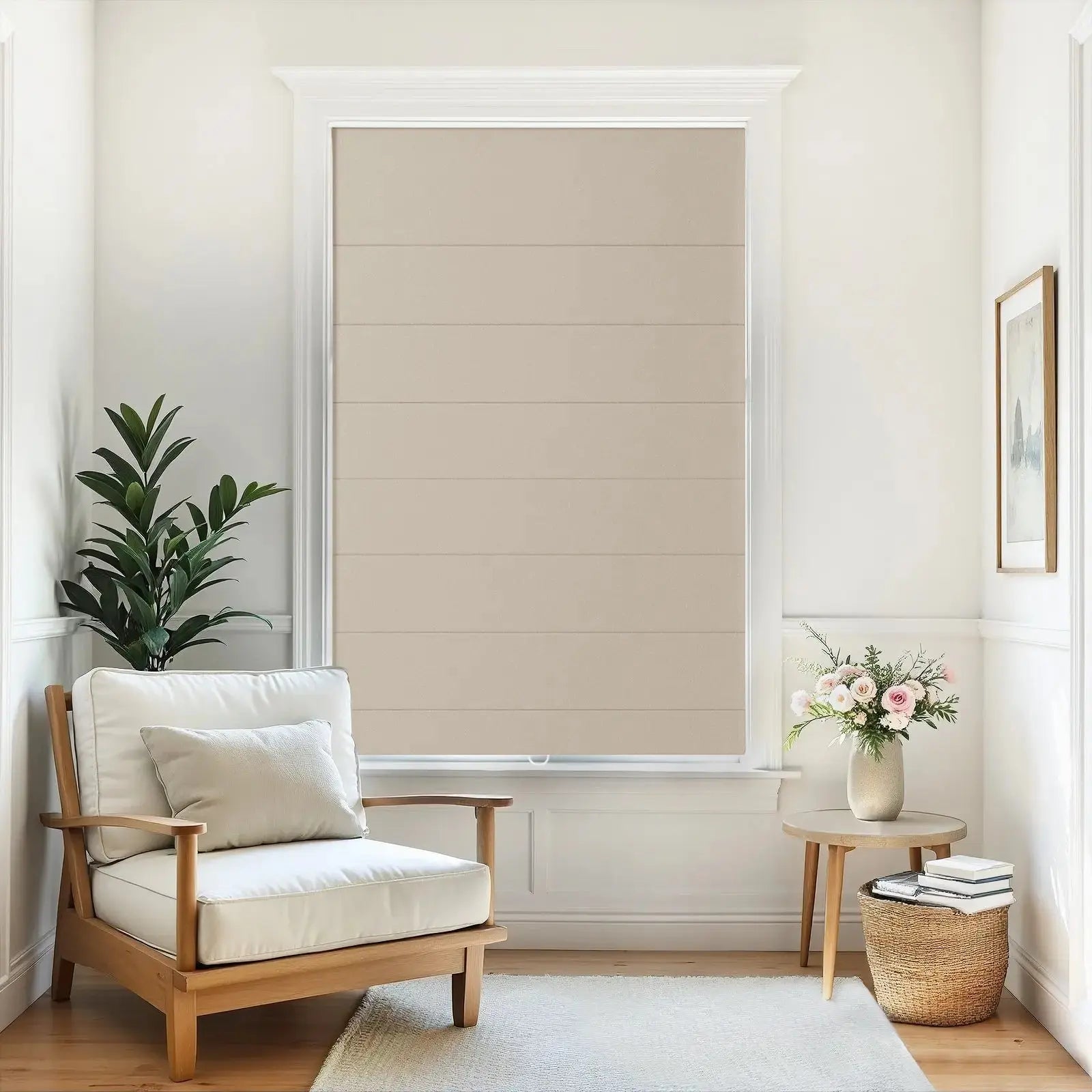 Alvin Motorized Blackout Roller Shade - Premium Window Treatment for Privacy & Light Control | Perfect for Bedrooms, Home Theaters & Offices