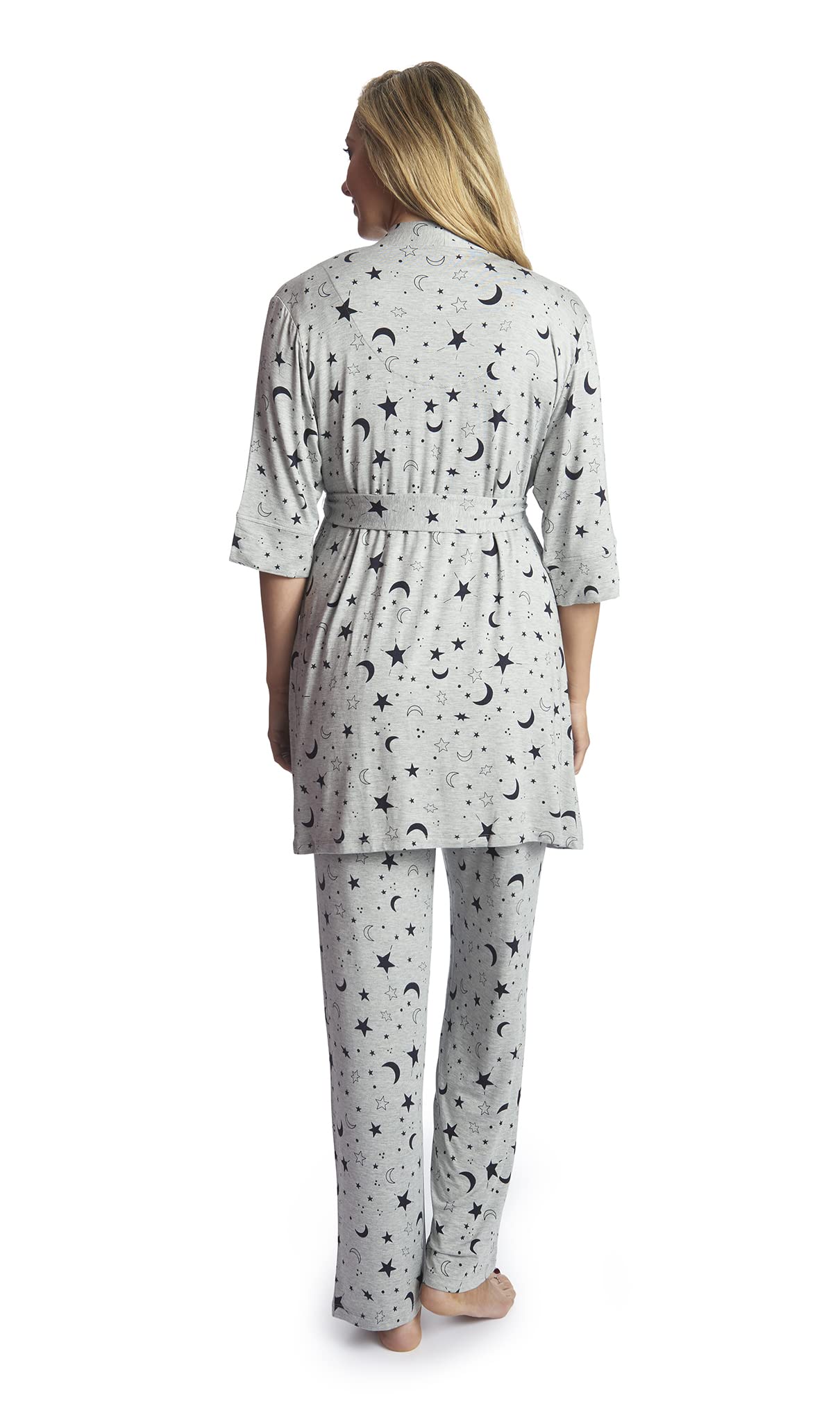 5-Piece Maternity & Nursing Pajama Set - Soft Cotton Breastfeeding PJS for New Moms - Comfortable Postpartum Sleepwear for Mother and Baby - Perfect for Nighttime Feeding and Bonding
