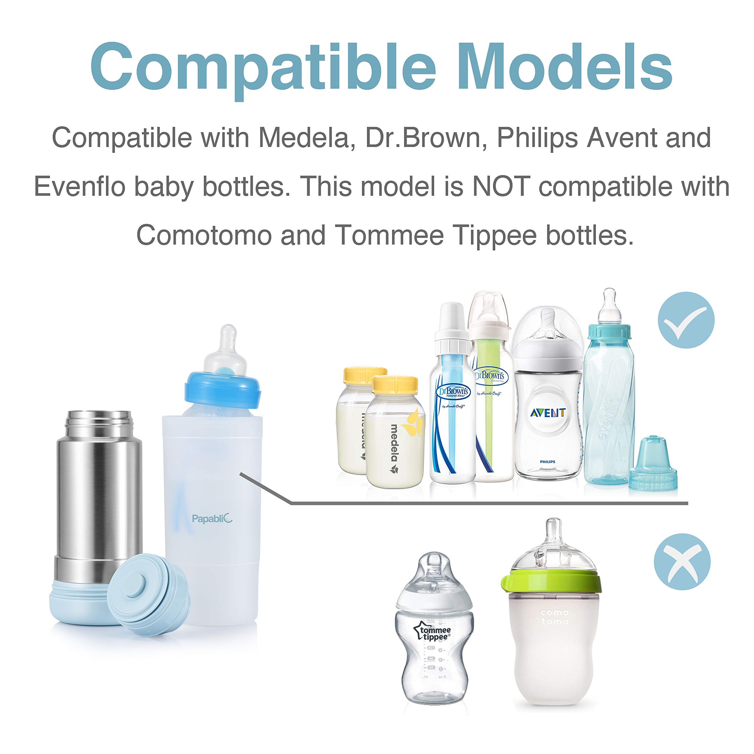 Portable Baby Bottle Warmer Pro - USB Rechargeable Travel Bottle Warmer for Breast Milk & Formula - Perfect for Car, Airplane & On-the-Go Parents