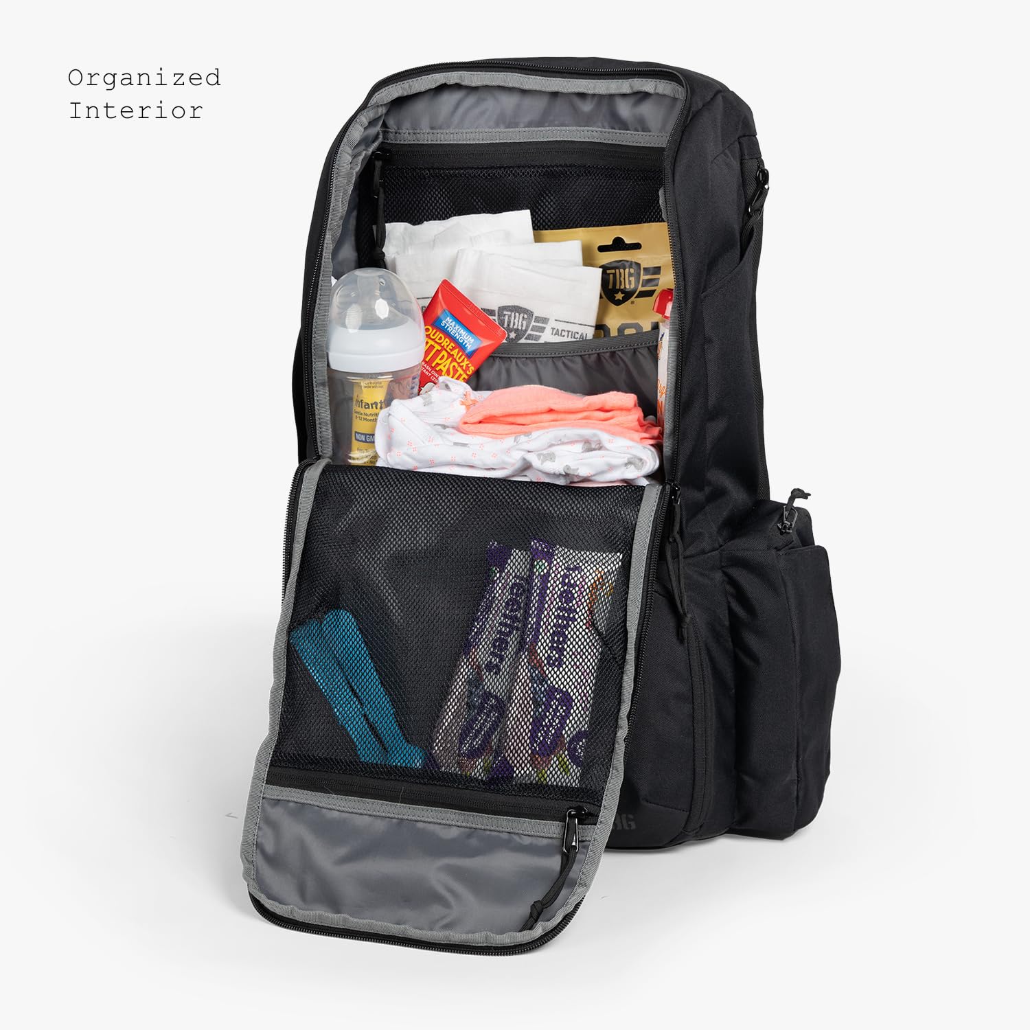 Tactical Baby Gear Expedition Backpack - Durable Diaper Bag for Parents (Black) | Perfect for Outdoor Adventures, Travel & Everyday Use