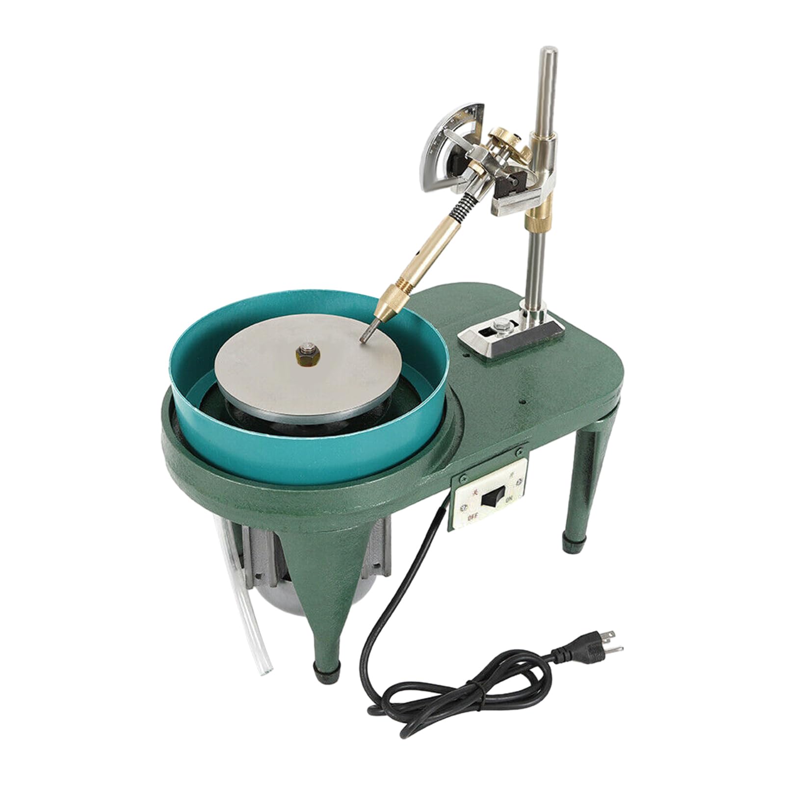Professional Gem Faceting Machine - 180W 110V Jewelry Polisher with Angle Adjustment & Faceted Manipulator for Jade, Gemstones & Crystal Grinding | Perfect for Jewelry Making, Lapidary & DIY Crafting