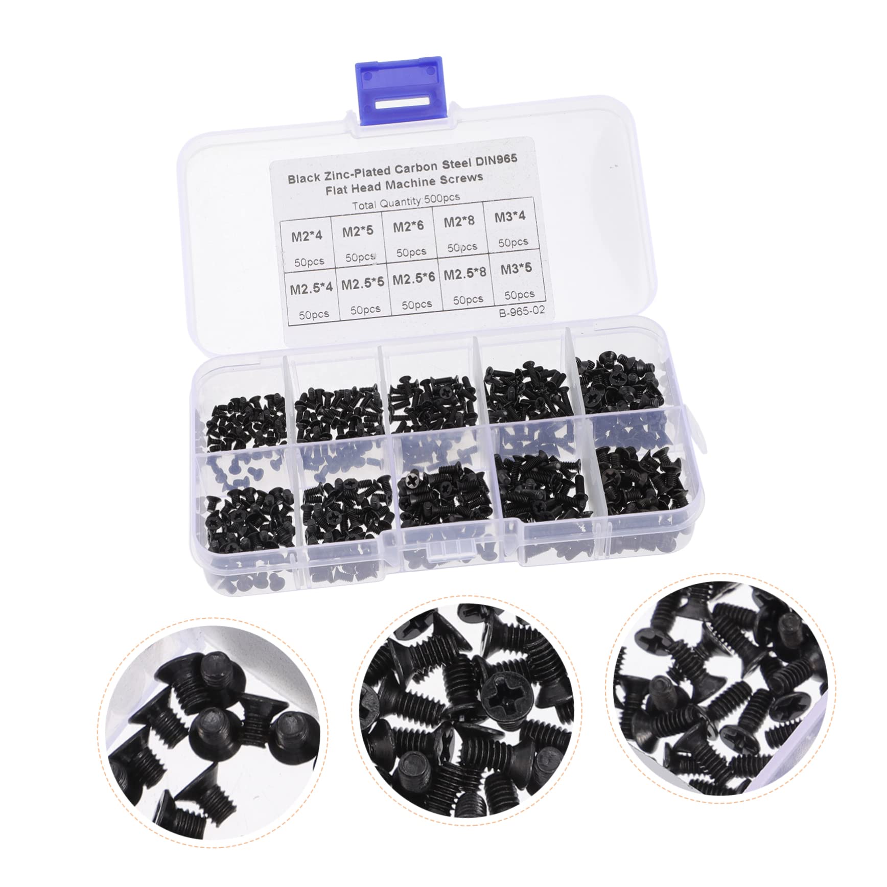 iplusmile 5 Sets Computer Repair Screws Kit - Flat Head Self-Tapping Screws, Bolts & Accessories for Laptop, Notebook, and PC Maintenance - Carbon Steel Grade 4.8 - Ideal for DIY Tech Repairs and Upgrades