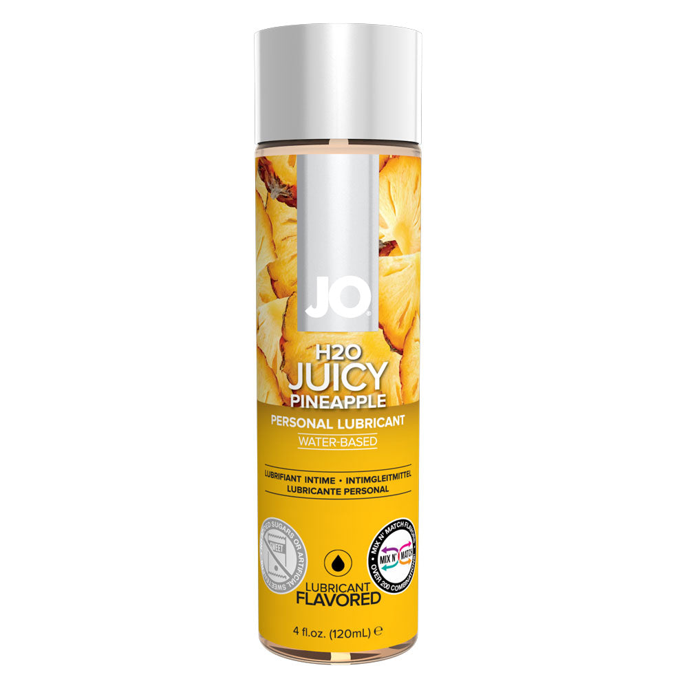 JO H2O Juicy Pineapple Flavored Personal Lubricant - Water-Based, Long-Lasting, Safe for Sensitive Skin - Perfect for Couples & Intimate Moments