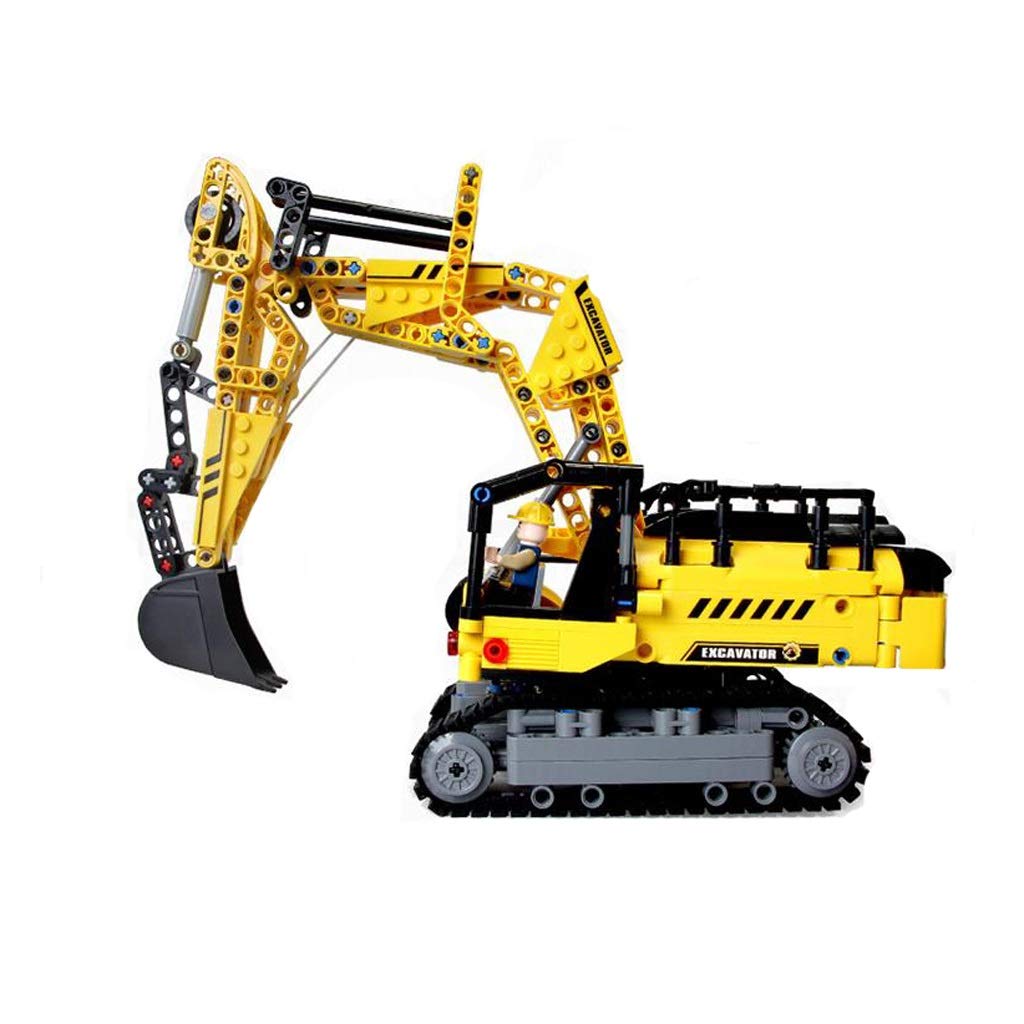 WJJ Crawler Excavator Toy - Construction Engineering Vehicle Building Blocks for Kids, STEM Educational Toys for Boys & Girls Ages 3-8 - Perfect for Birthday Gifts, Classroom Learning and Creative Play