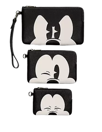 **Coach Disney X Coach Corner Zip Trio Wallet with Mickey Mouse Faces – Stylish & Functional for Everyday Use, Travel & Gifts**