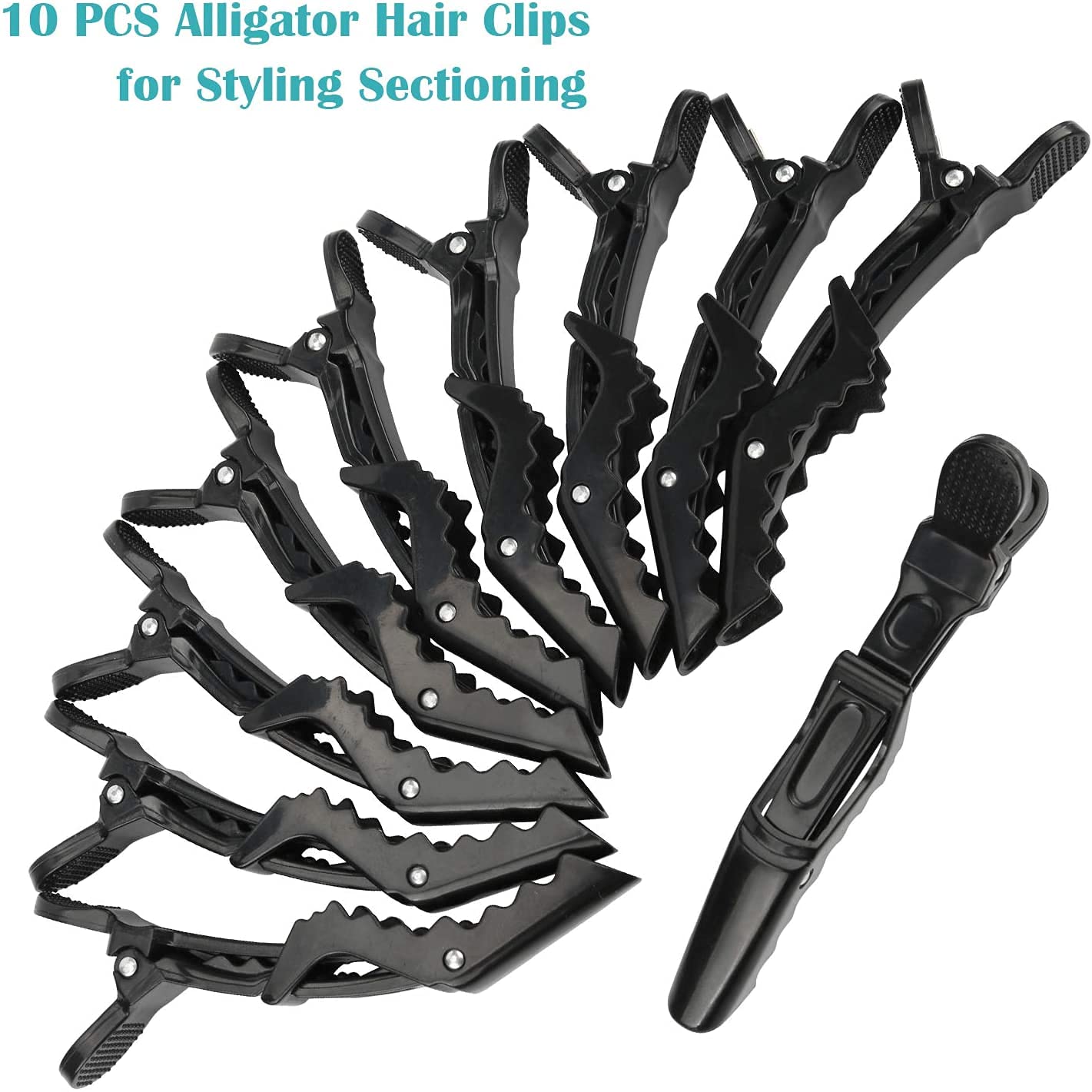 Professional Crocodile Hair Clips for Women - 6 Pack Durable Alligator Hair Clips with Non-Slip Grip & Wide Teeth, Perfect for Thin Hair Styling, Salon Use, and Everyday Hair Sectioning