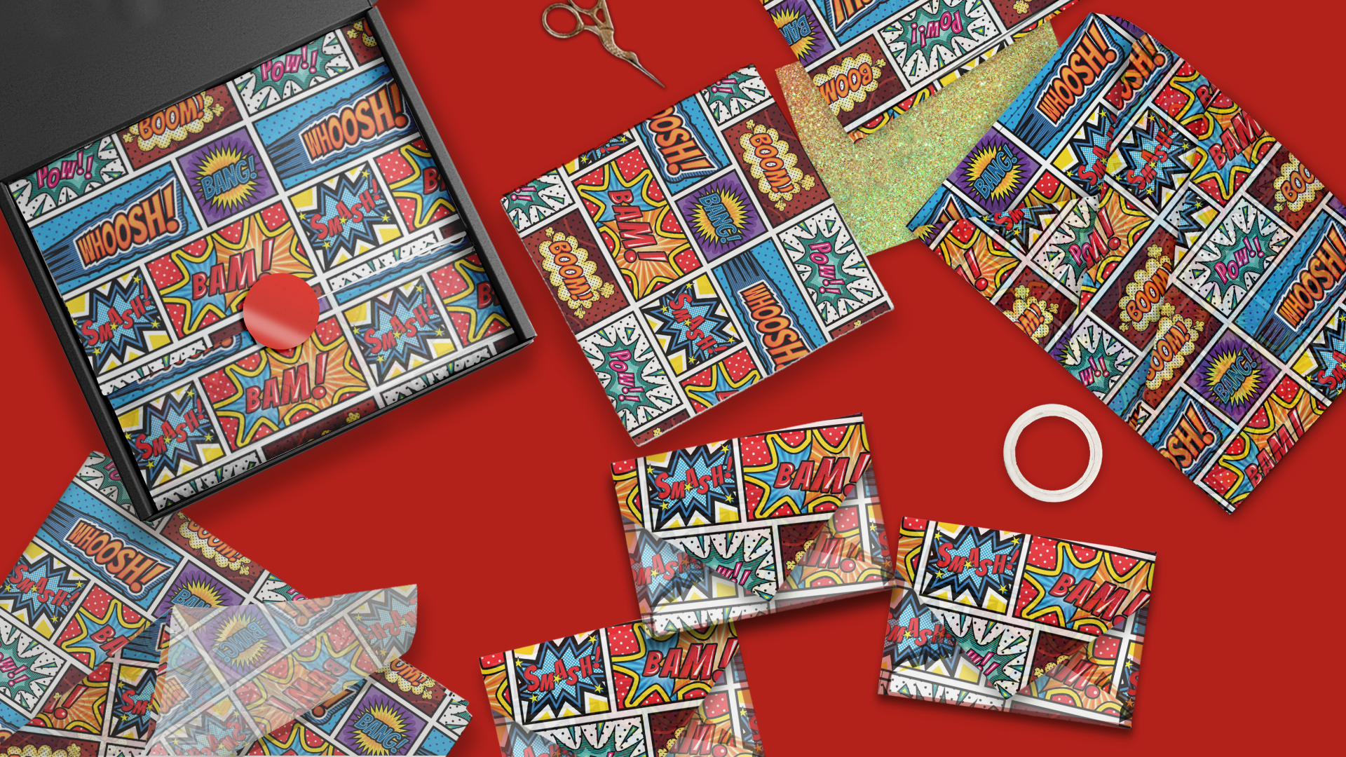 Premium Superhero-Themed Gift Wrap Tissue Paper - Perfect for Birthday Gifts, Party Favors & Holiday Present Wrapping | DC & Marvel Comics Inspired Design
