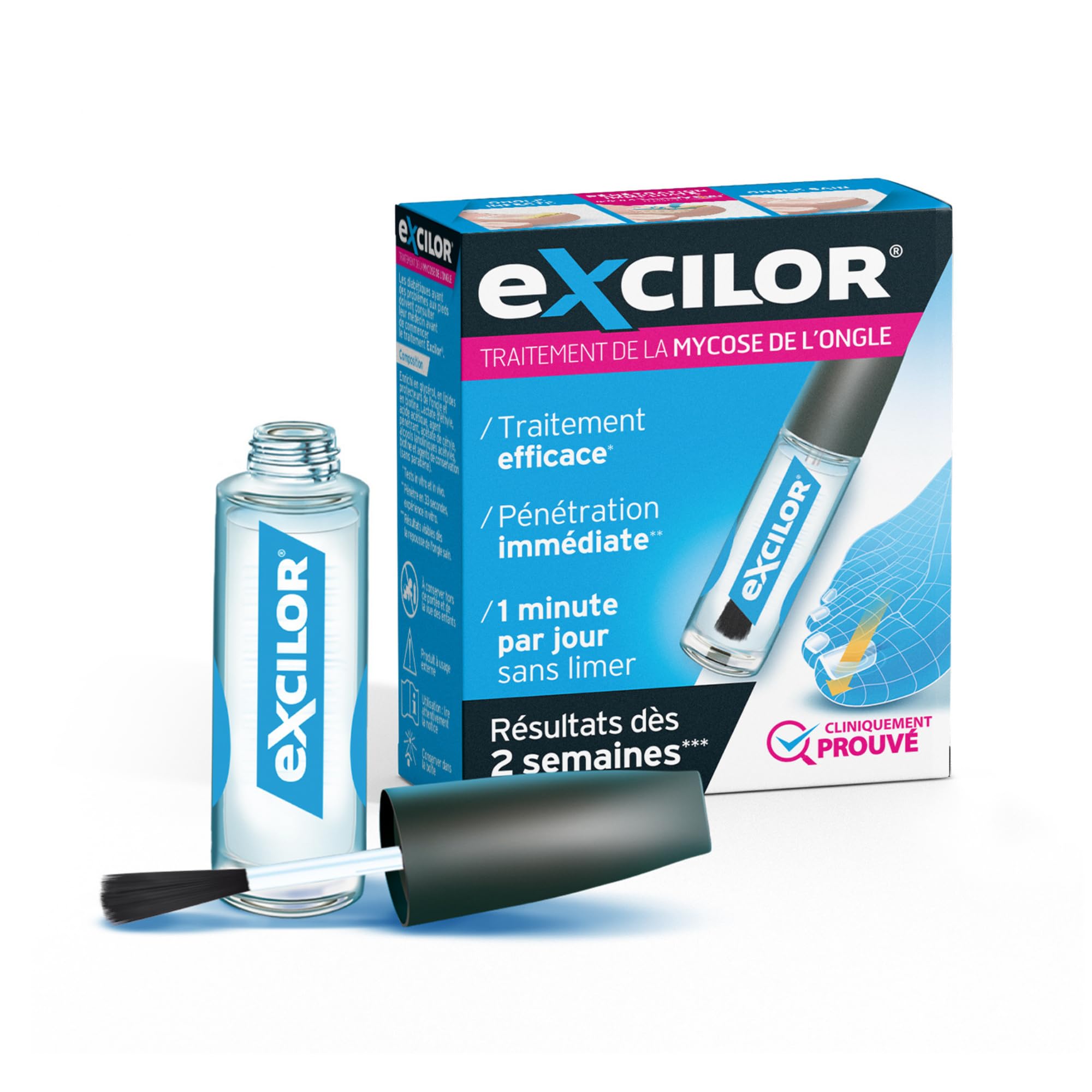 Excilor Fungal Nail Treatment - Effective Medical Solution for Toenail & Fingernail Fungus - Perfect for Athletes, Swimmers & Active Lifestyles