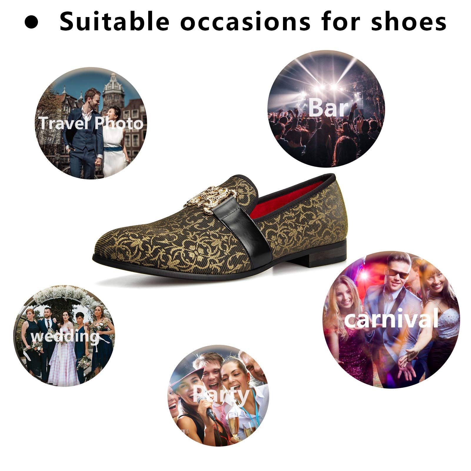 Meijiana Men's Classic Loafers - Genuine Leather Luxury Dress Shoes for Wedding, Business & Formal Occasions | Comfortable Slip-On Shoes for Office, Party & Daily Wear